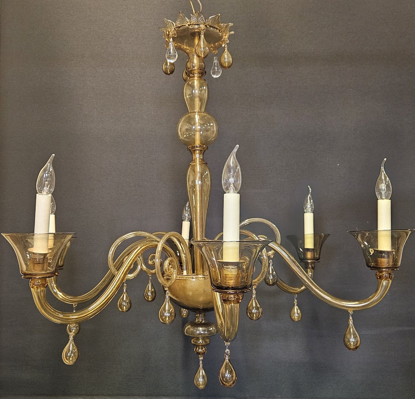 6-Arm Venetian Chandelier, CA. 1930
