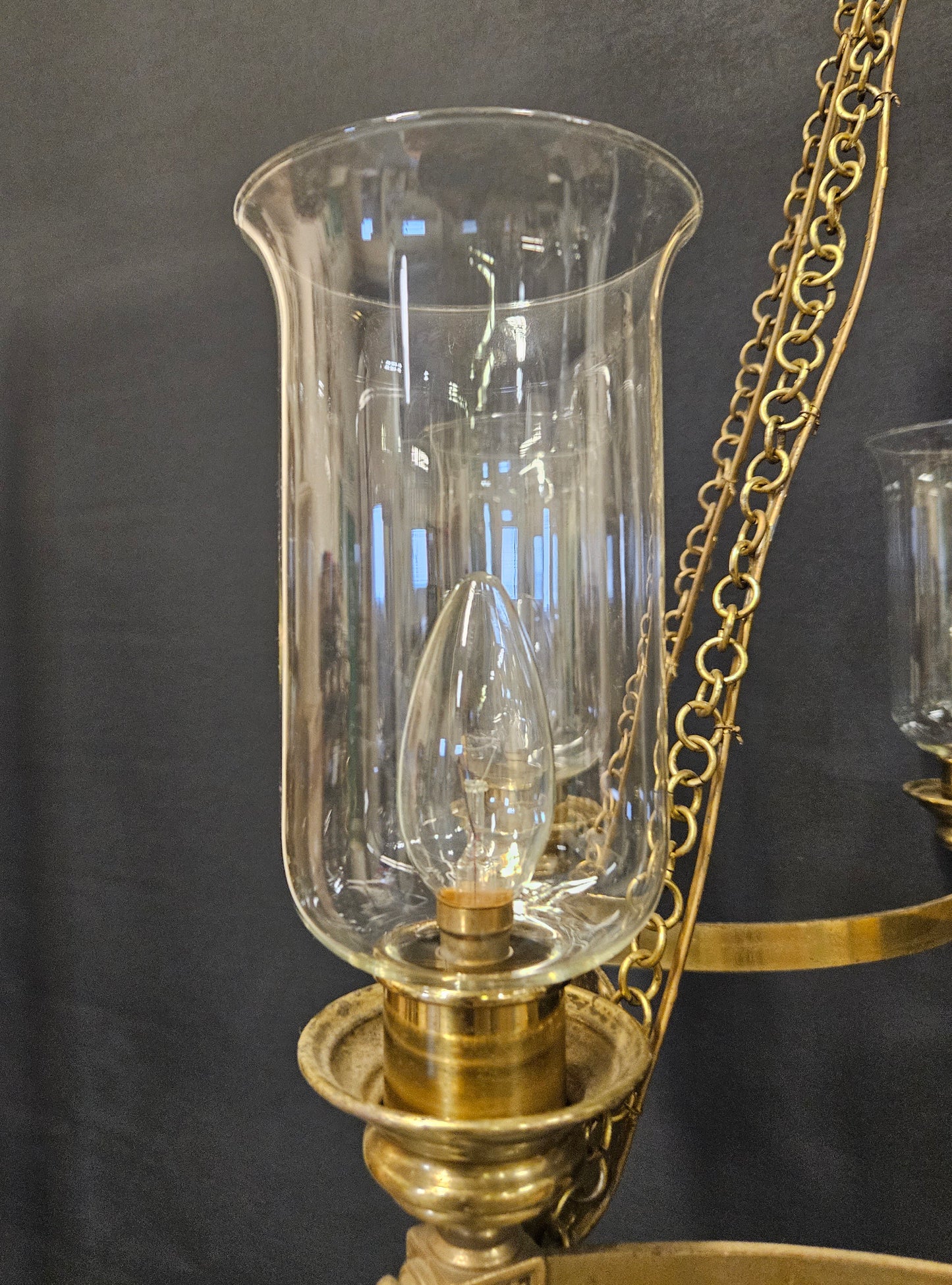 5-Light Brass Chandelier, CA. 1950