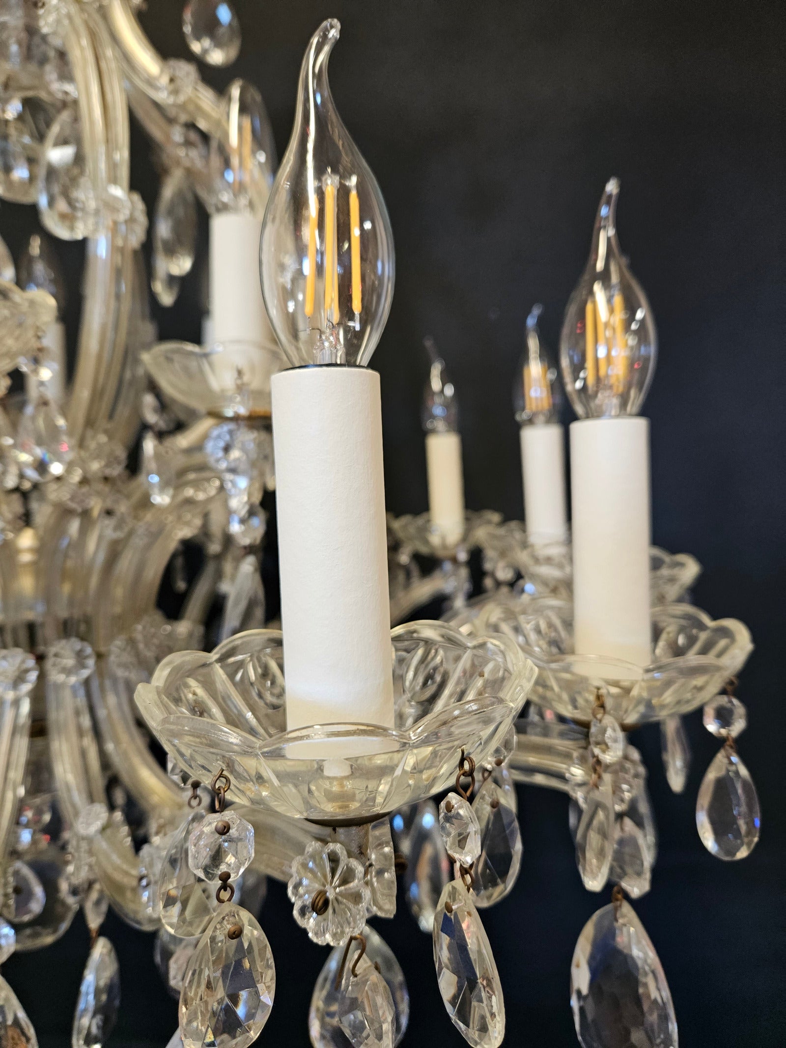 close up view of pan and drops