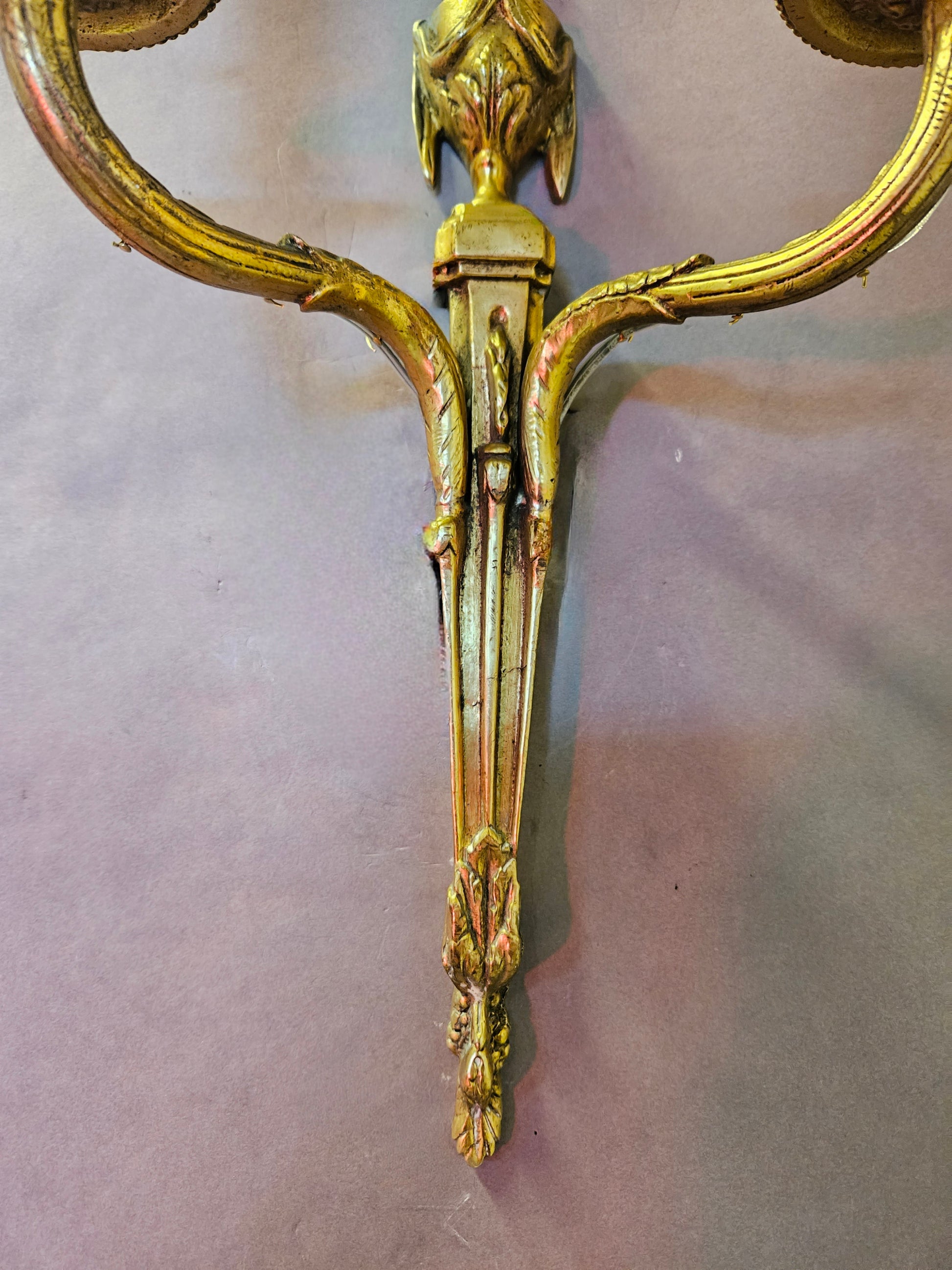 view of bottom part of wall light