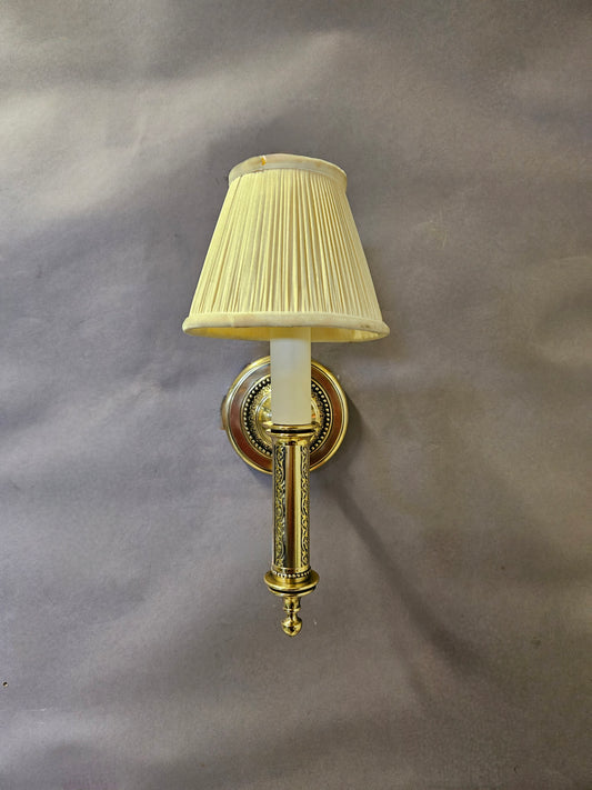 front view of wall light with shade