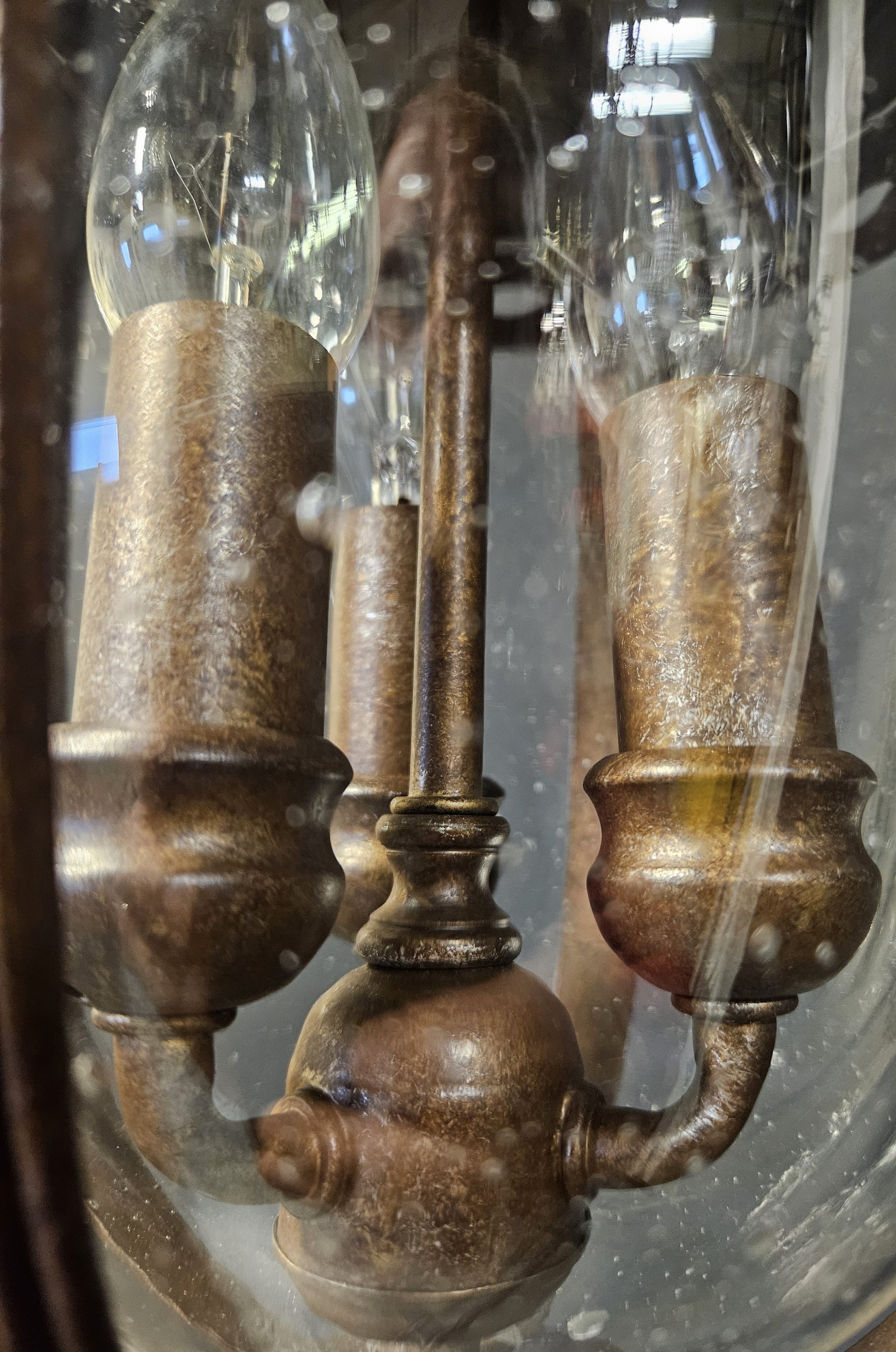 close up view of internal lantern