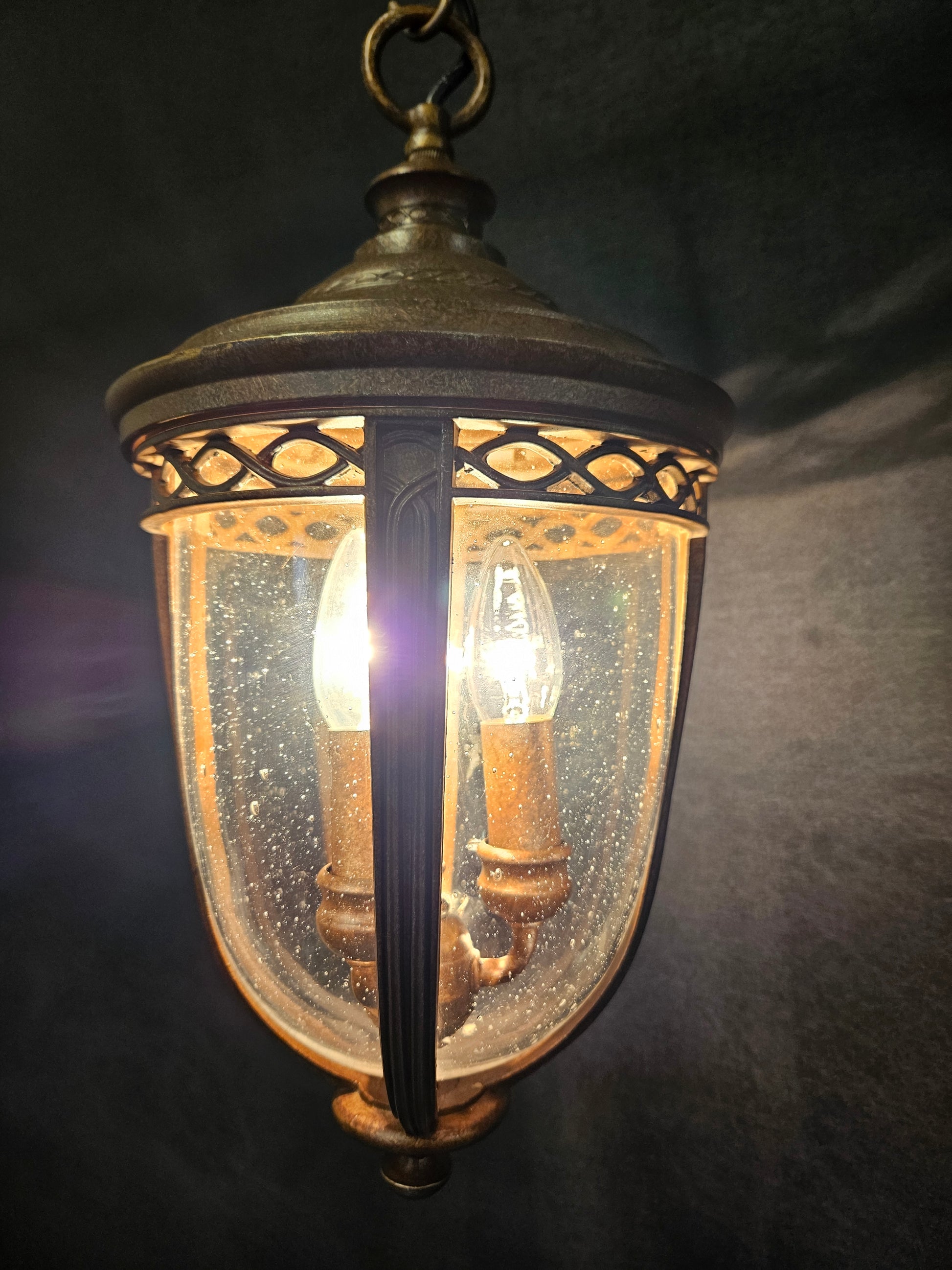 view of lantern from front lit