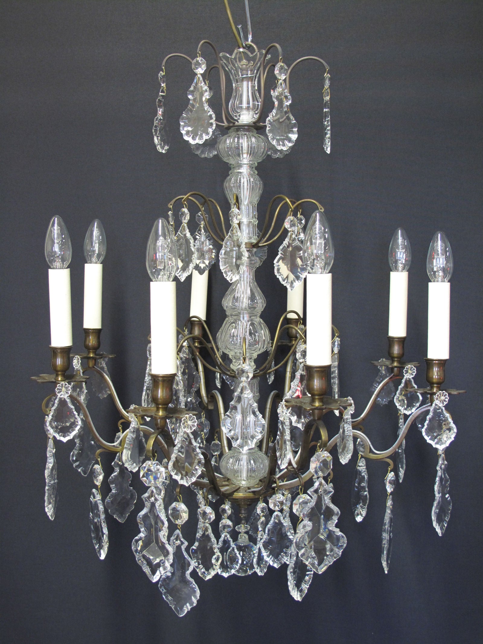front view of chandelier