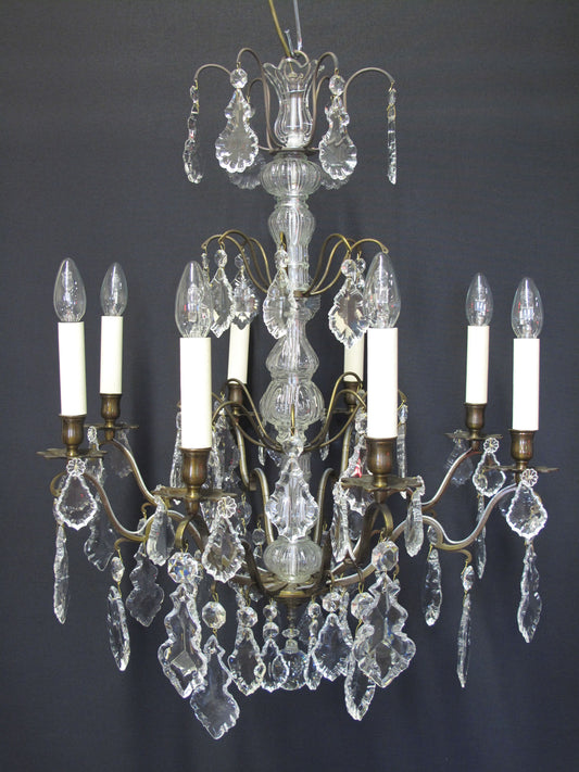 front view of chandelier