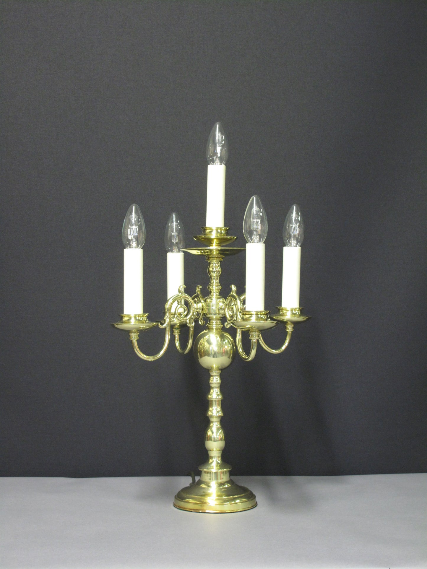 front view of candelabrum