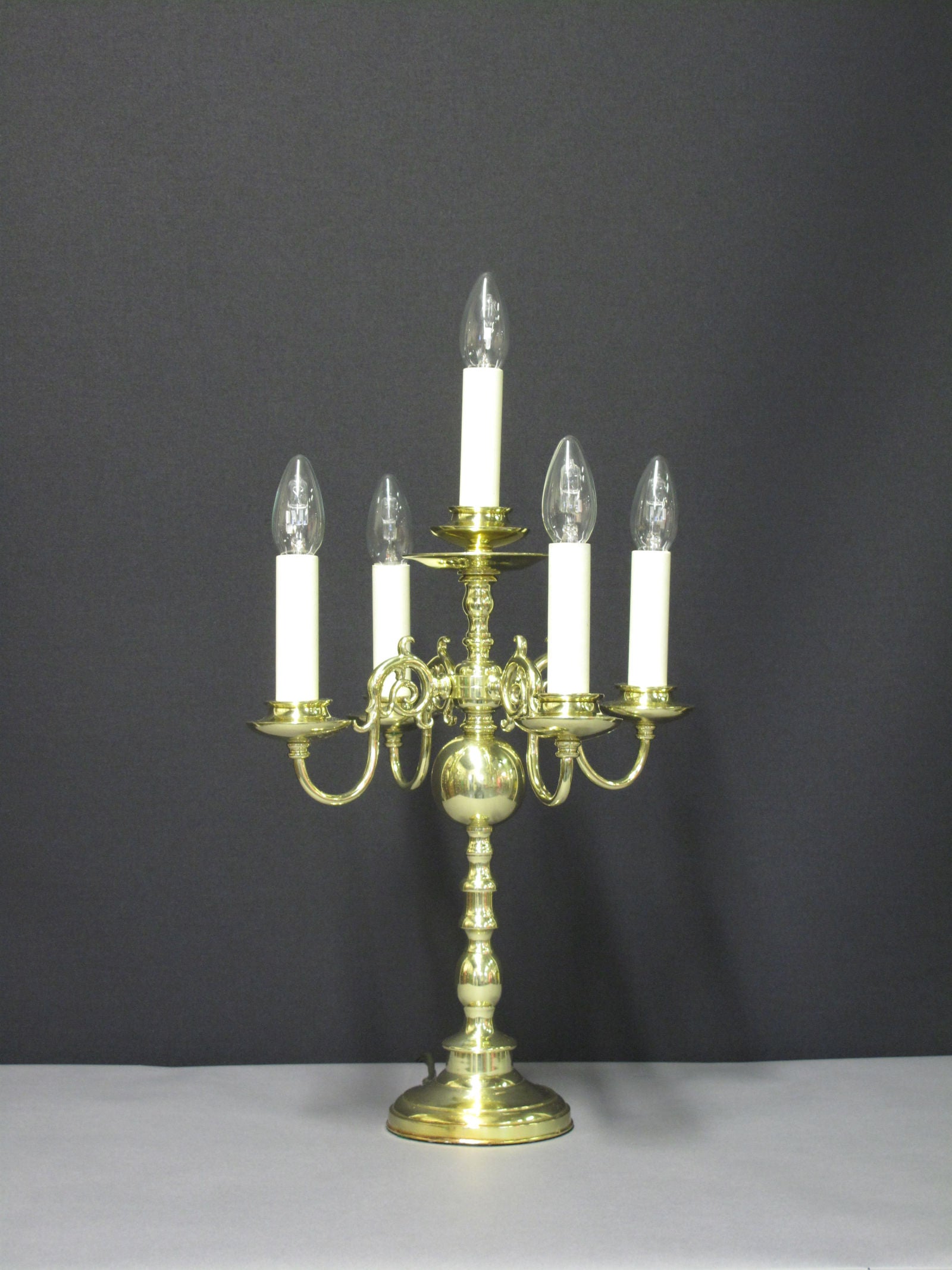 front view of candelabrum