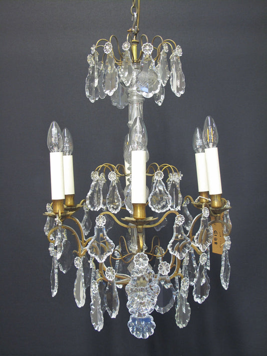 front view of chandelier