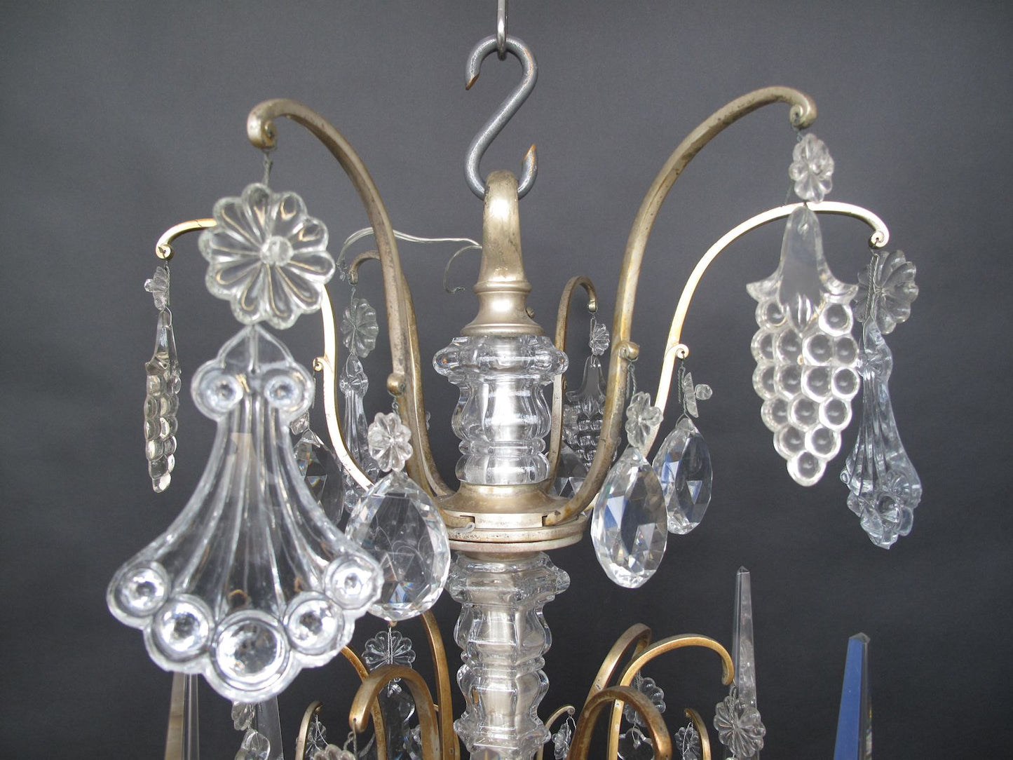view of top part of chandelier