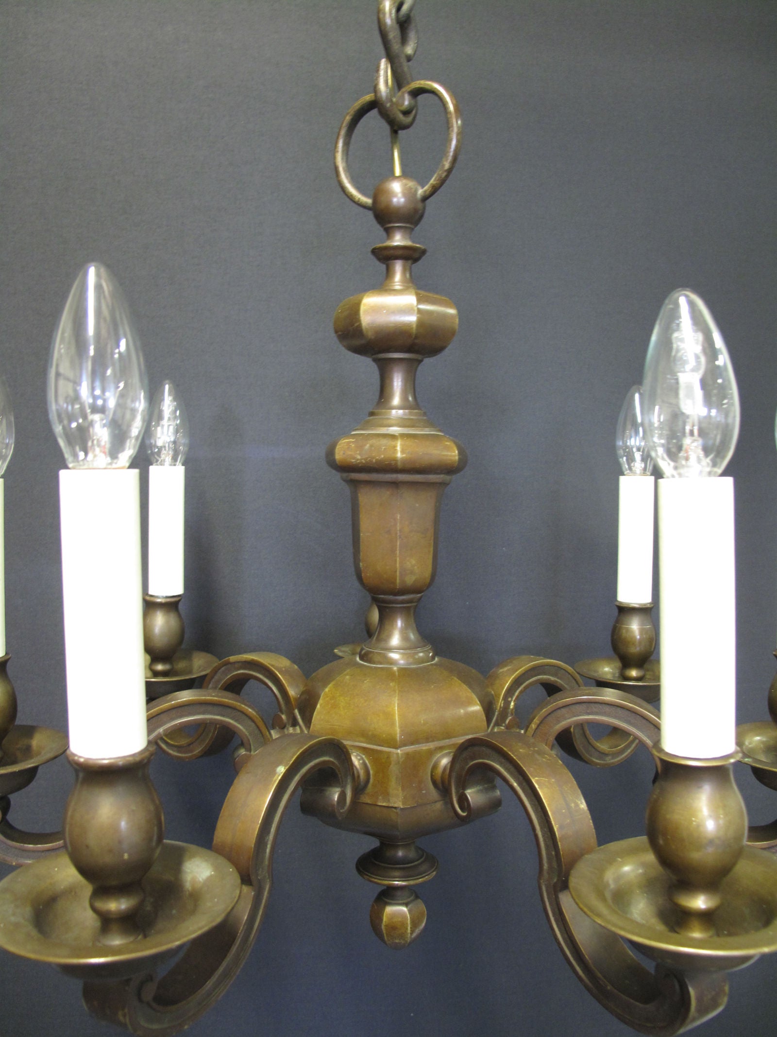 view of stem of chandelier