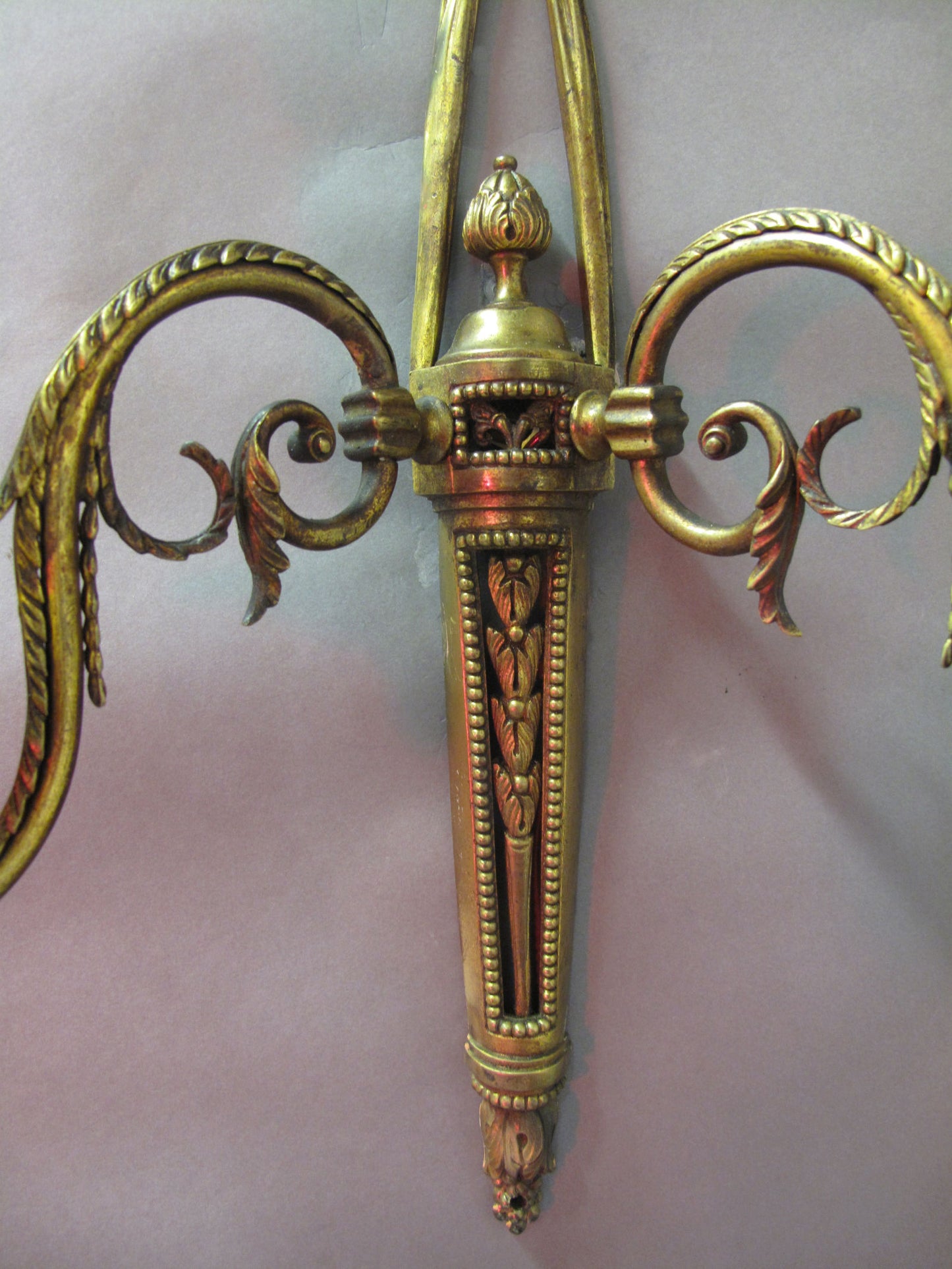 view of bottom part of wall light