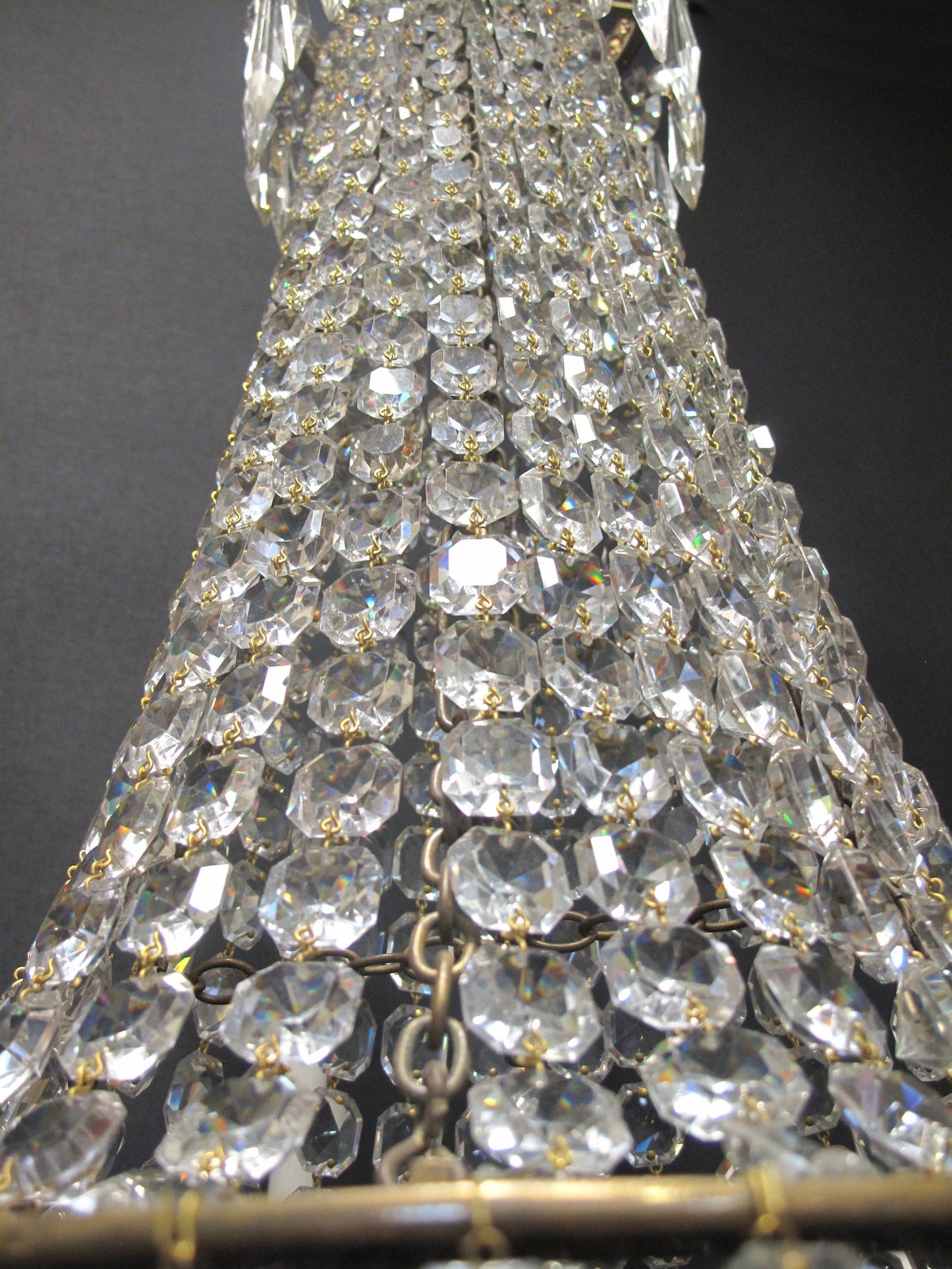 view of tent part of chandelier