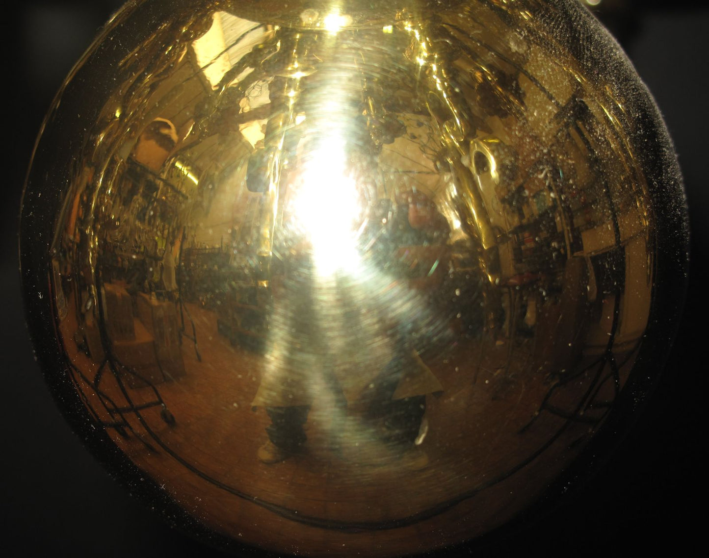 12 Arm Dutch Chandelier, polished and lacquered.