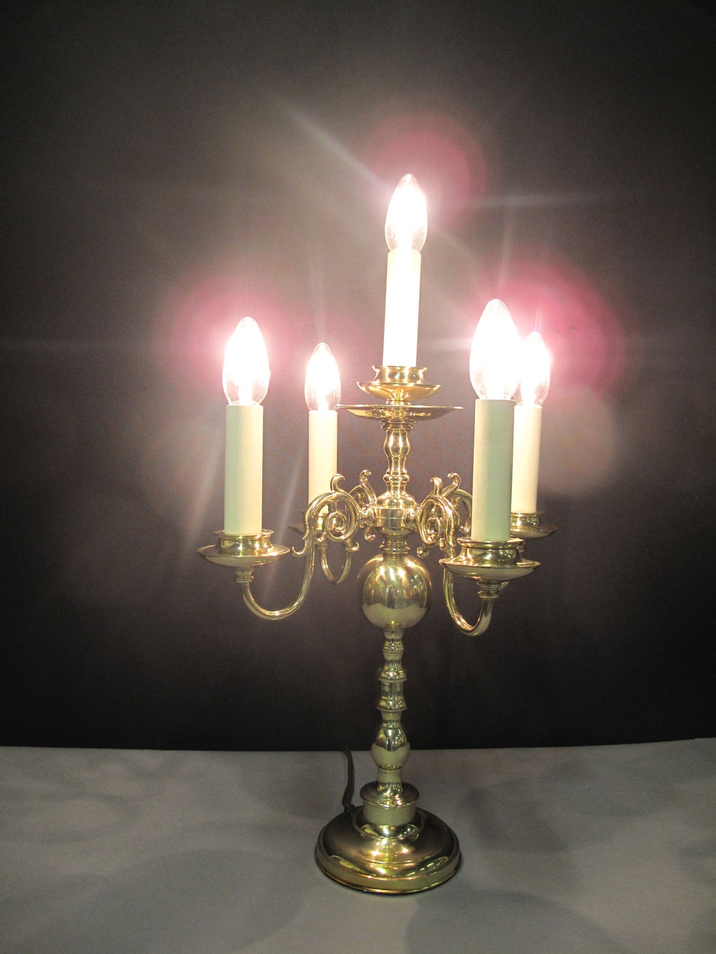 candelabrum lit up