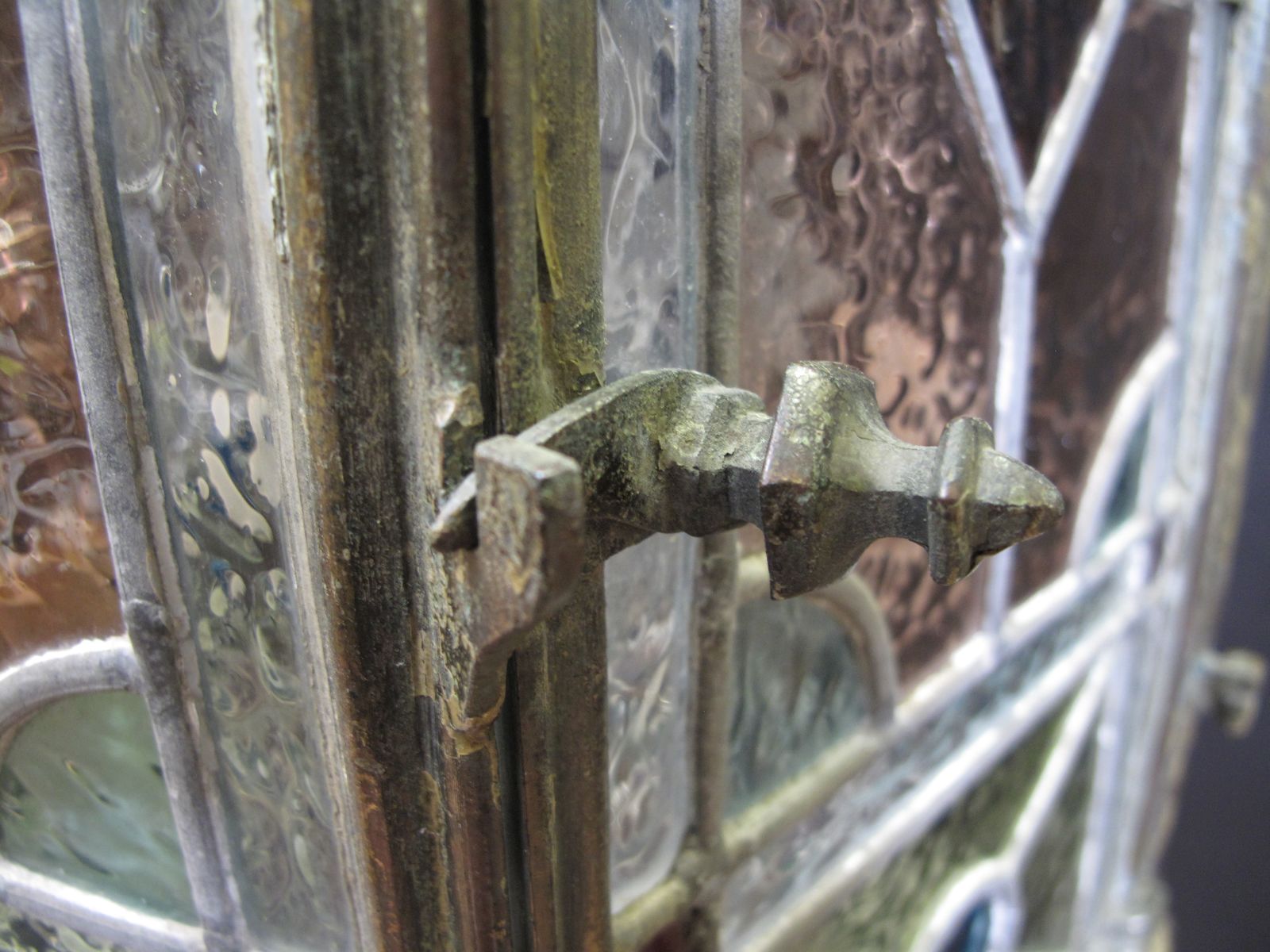 view showing door locking mechanism