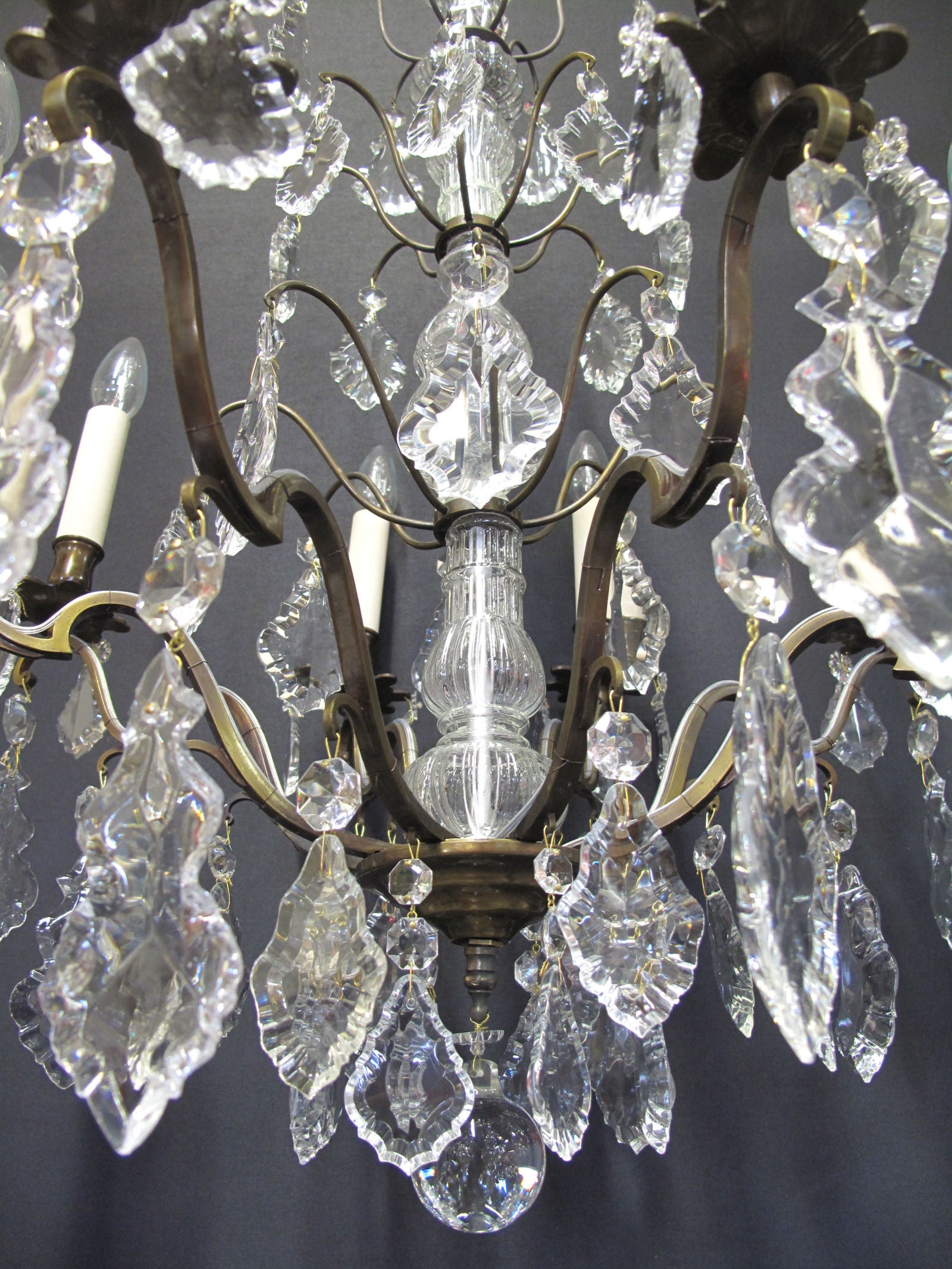 view from underneath chandelier