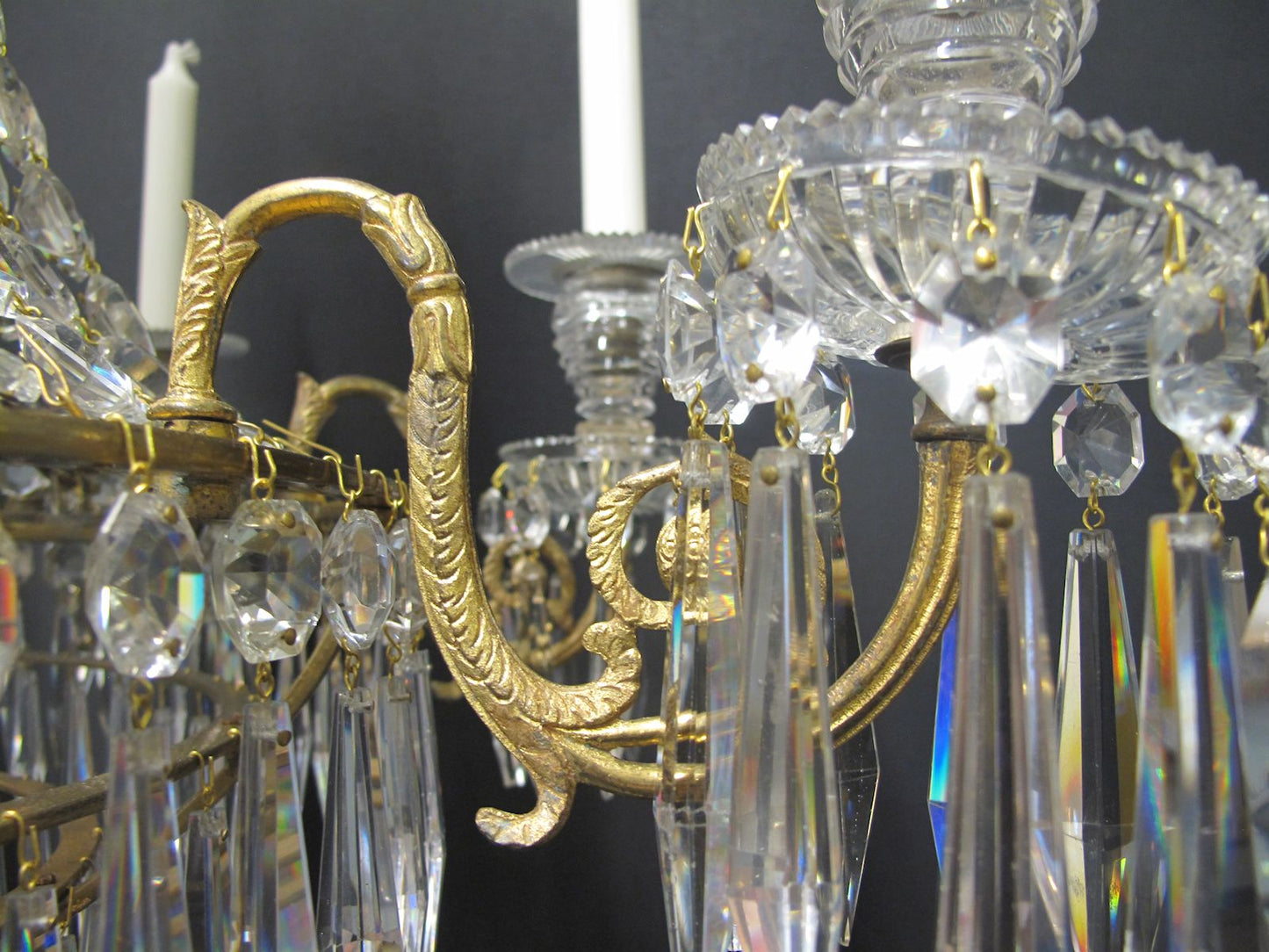 close up of brass arm casting