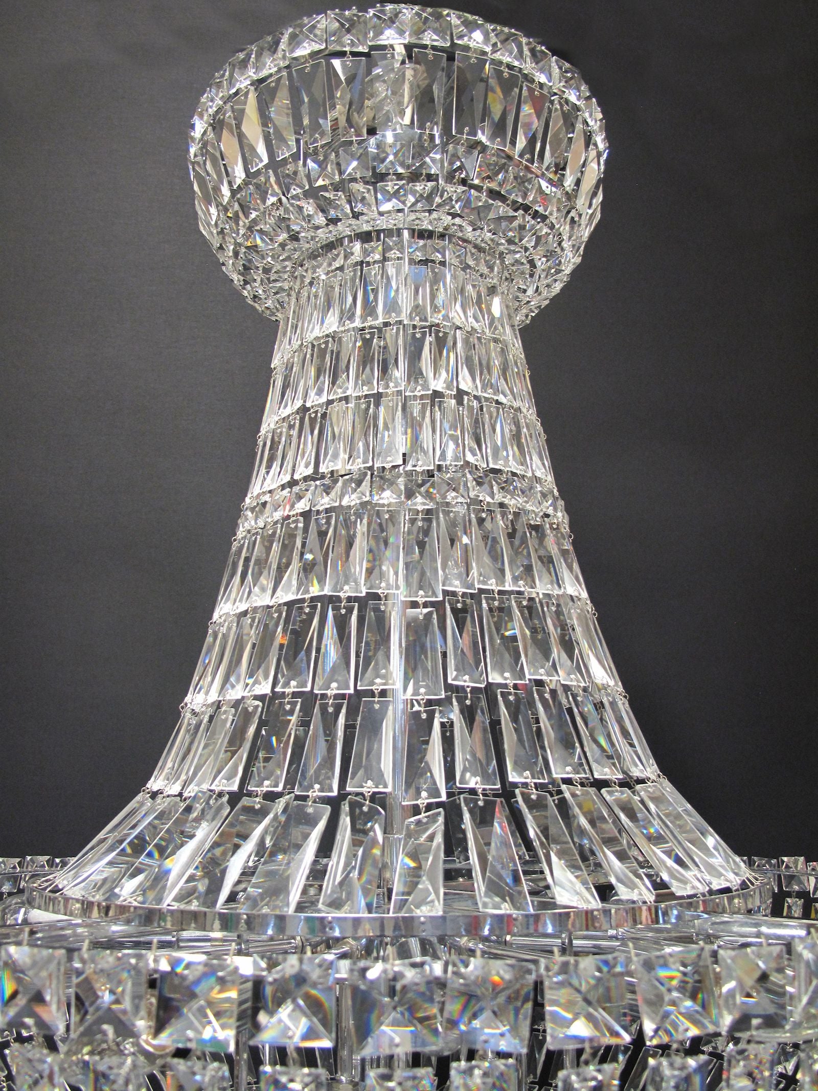 view of tent part of chandelier