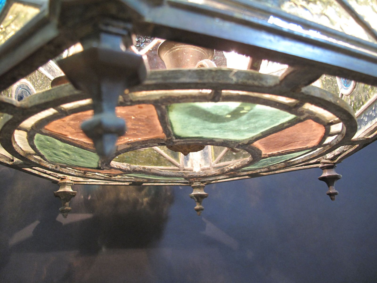 view of bottom of lantern looking up