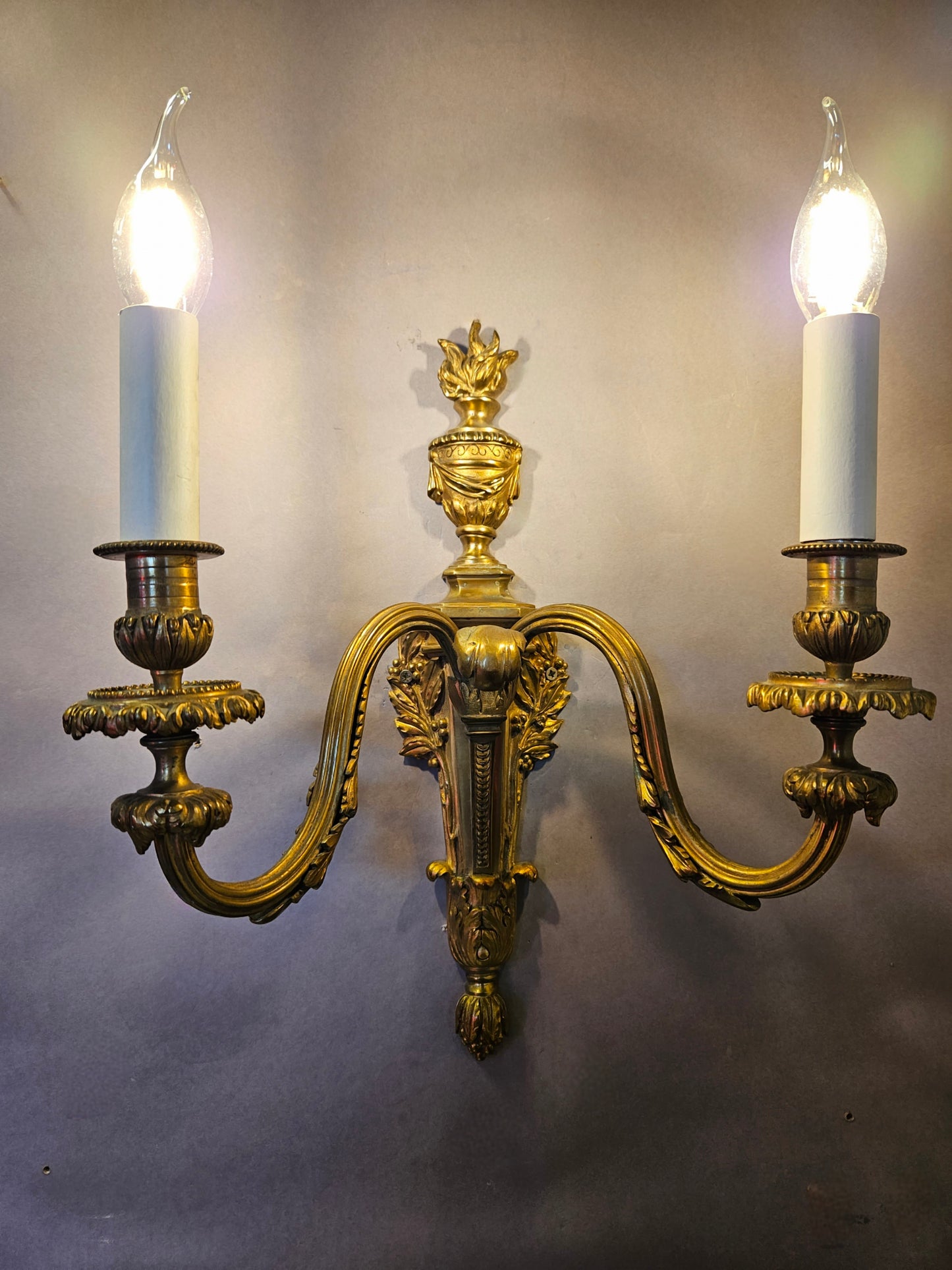 view from front with wall light lit