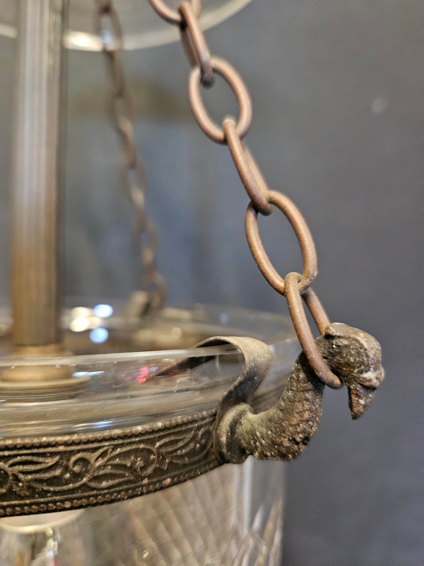 close up of brass casting