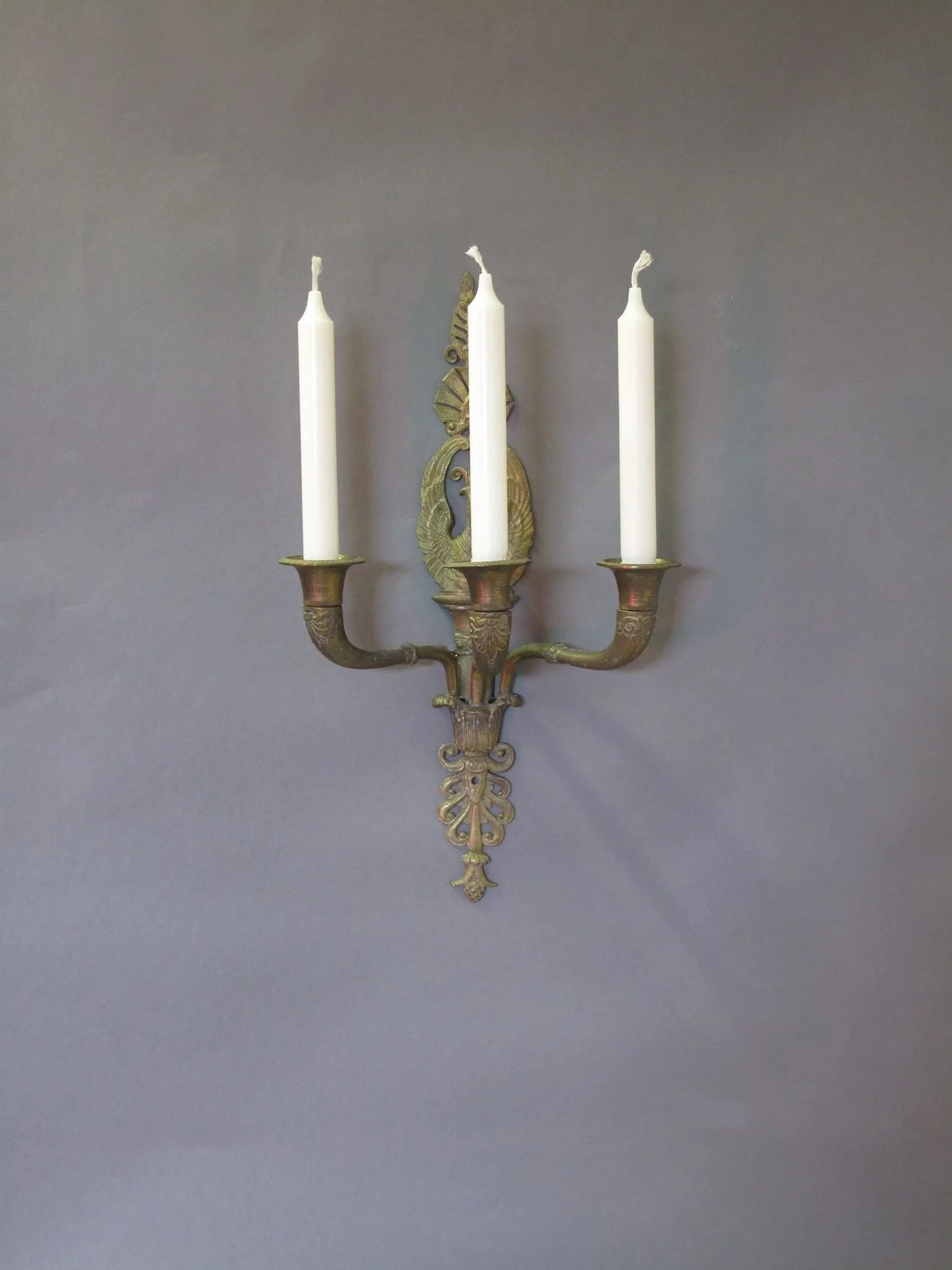 Pair Of 3-Arm Empire-Style Wall Lights, c. 1880 – view 1