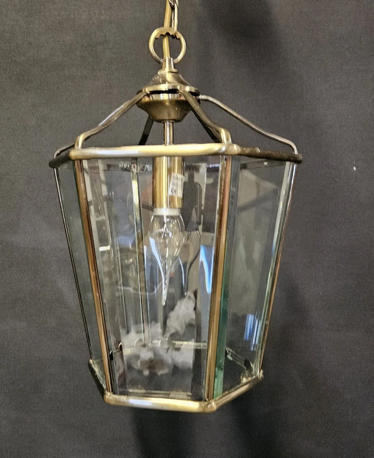 Pair Of Bevelled-Glass Lanterns, c. 1980
