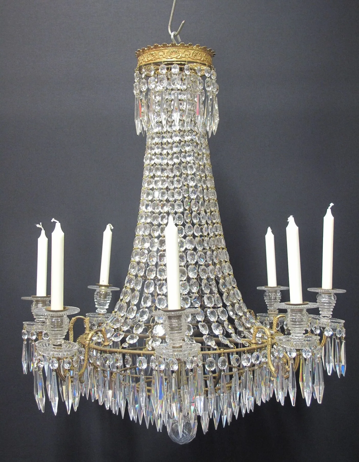 8-Arm English Regency Chandelier, c. 1820