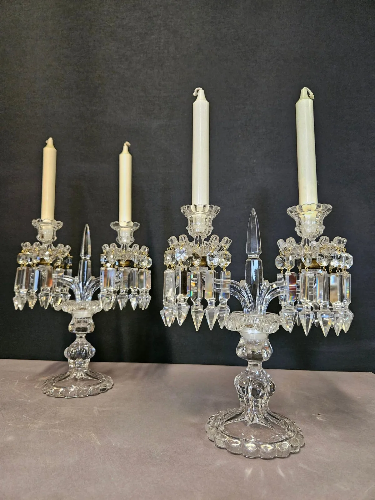 Pair Of Baccarat Candelabra, c. 1950