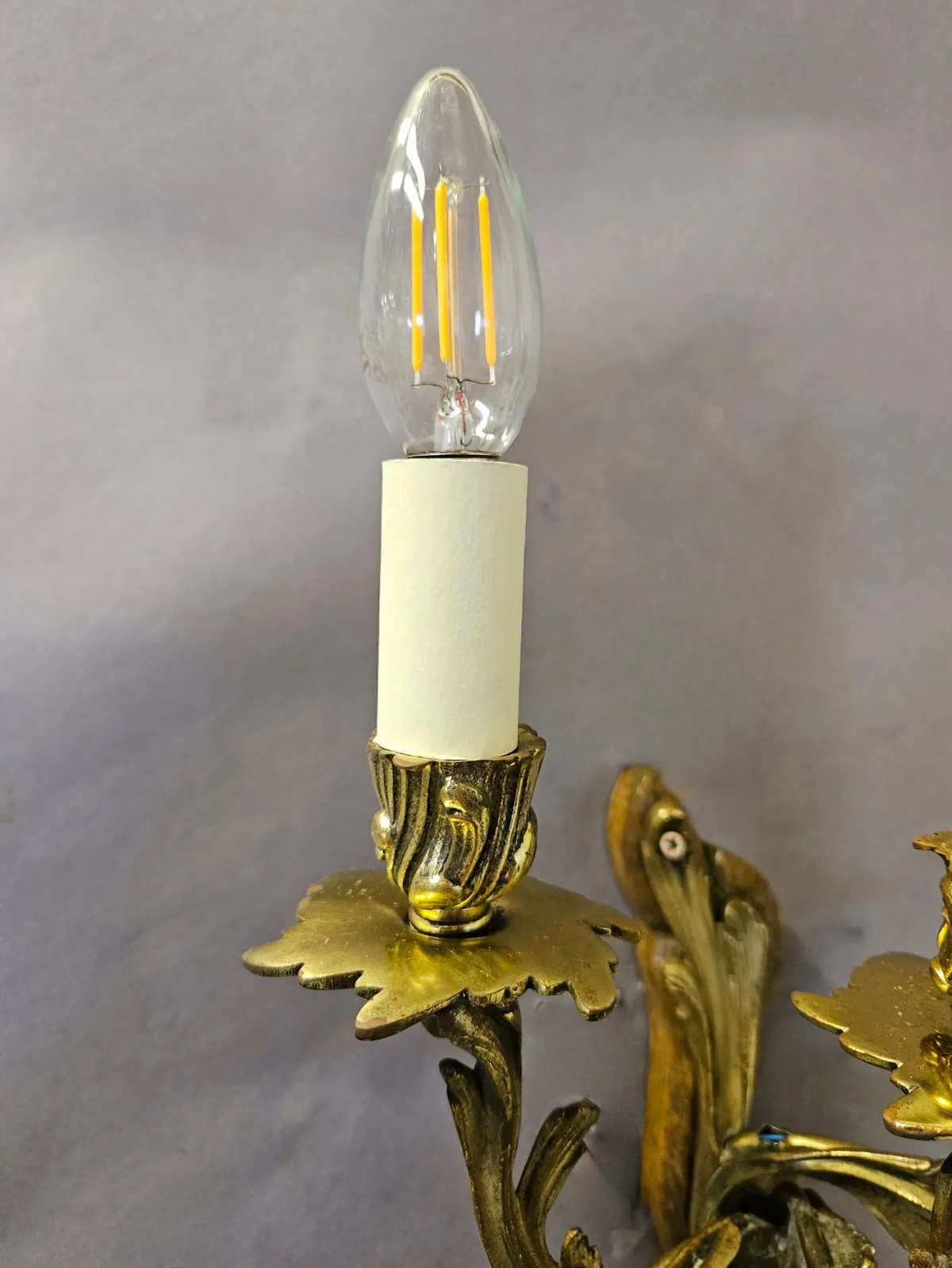 Pair Of 3-Arm Rococo Wall Lights, c. 1930 – view 2