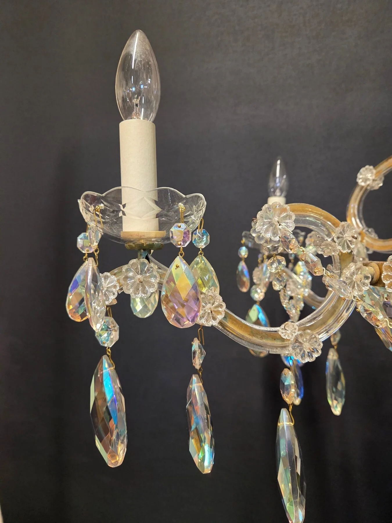 6-Arm Maria Theresa Chandelier, c. 1950 – view 2