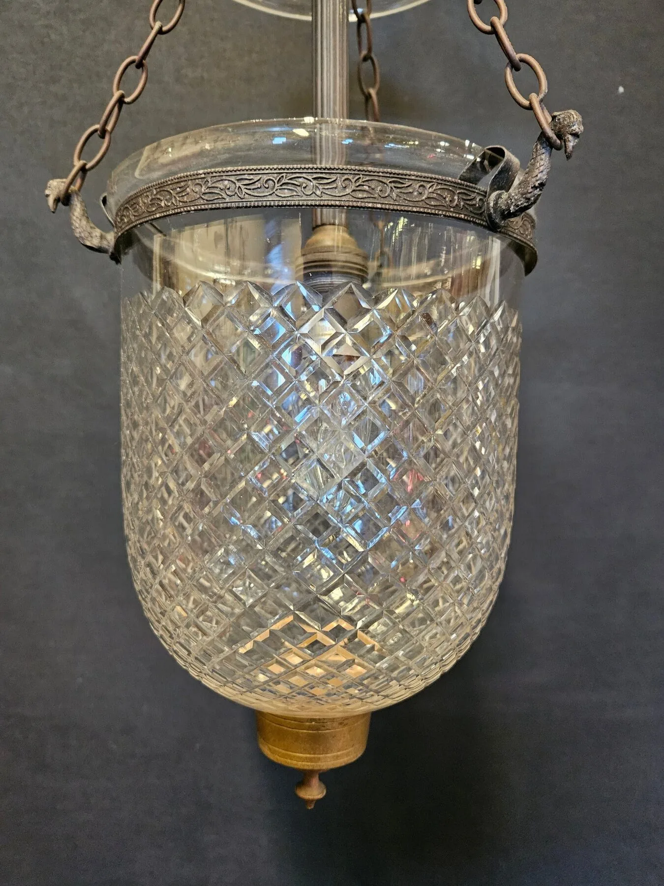 Small Cut-Glass Bell Lantern, c. 1880 – view 2