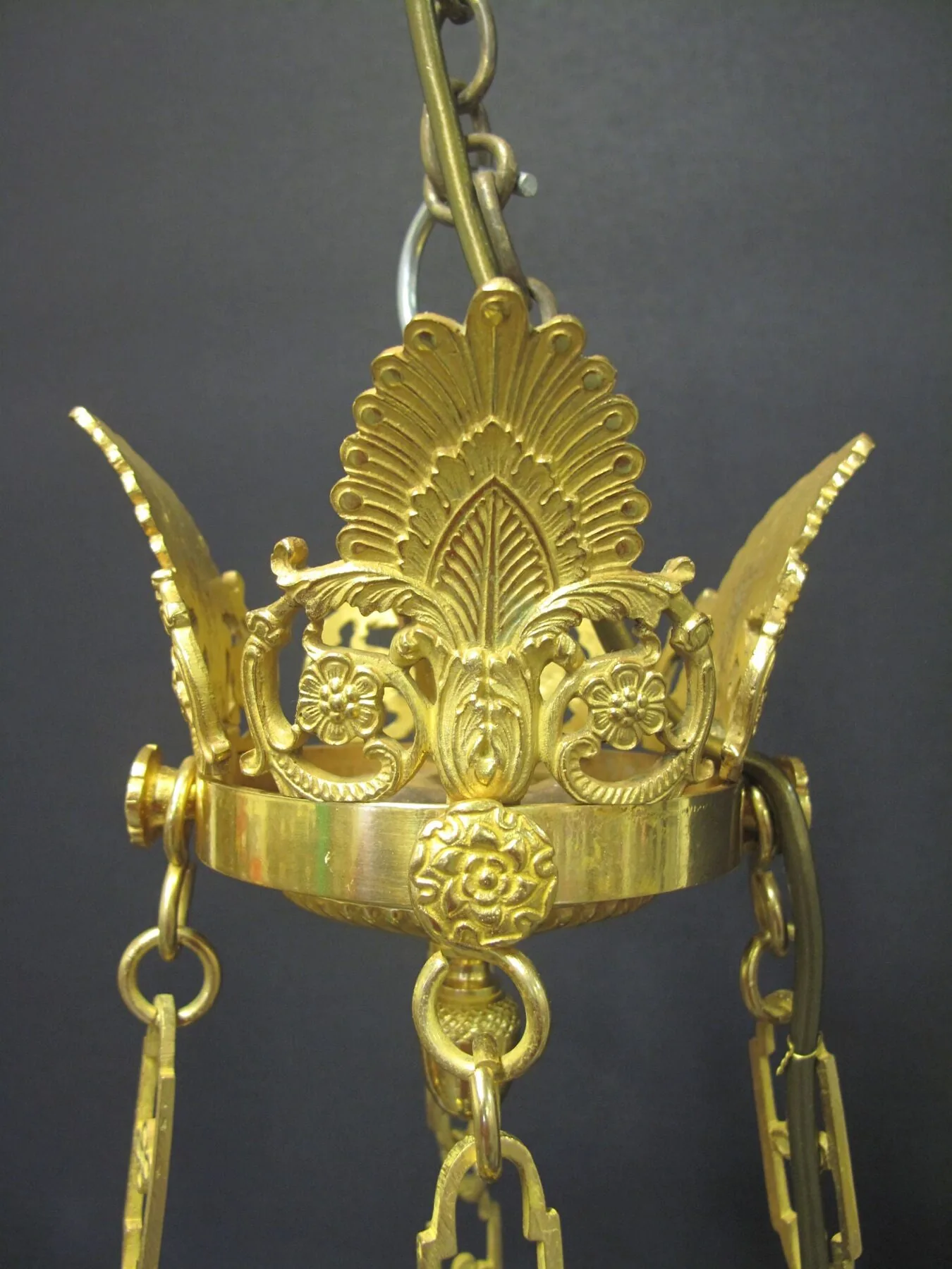 4-Arm French Empire Chandelier, c. 1930 – view 2