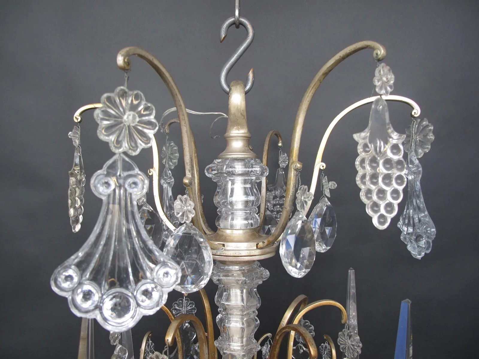 12-Arm French Cage Chandelier, c. 1860 – view 2