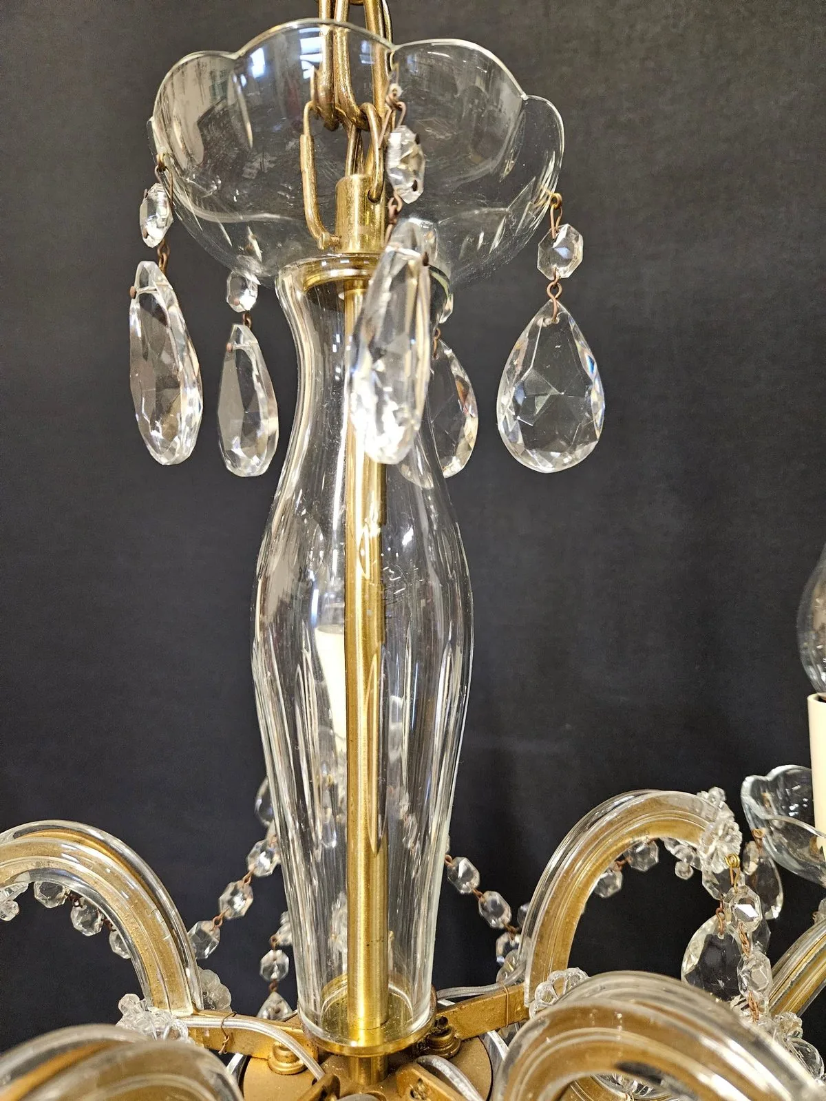 5-Arm Maria Theresa Chandelier, c. 1950 – view 2