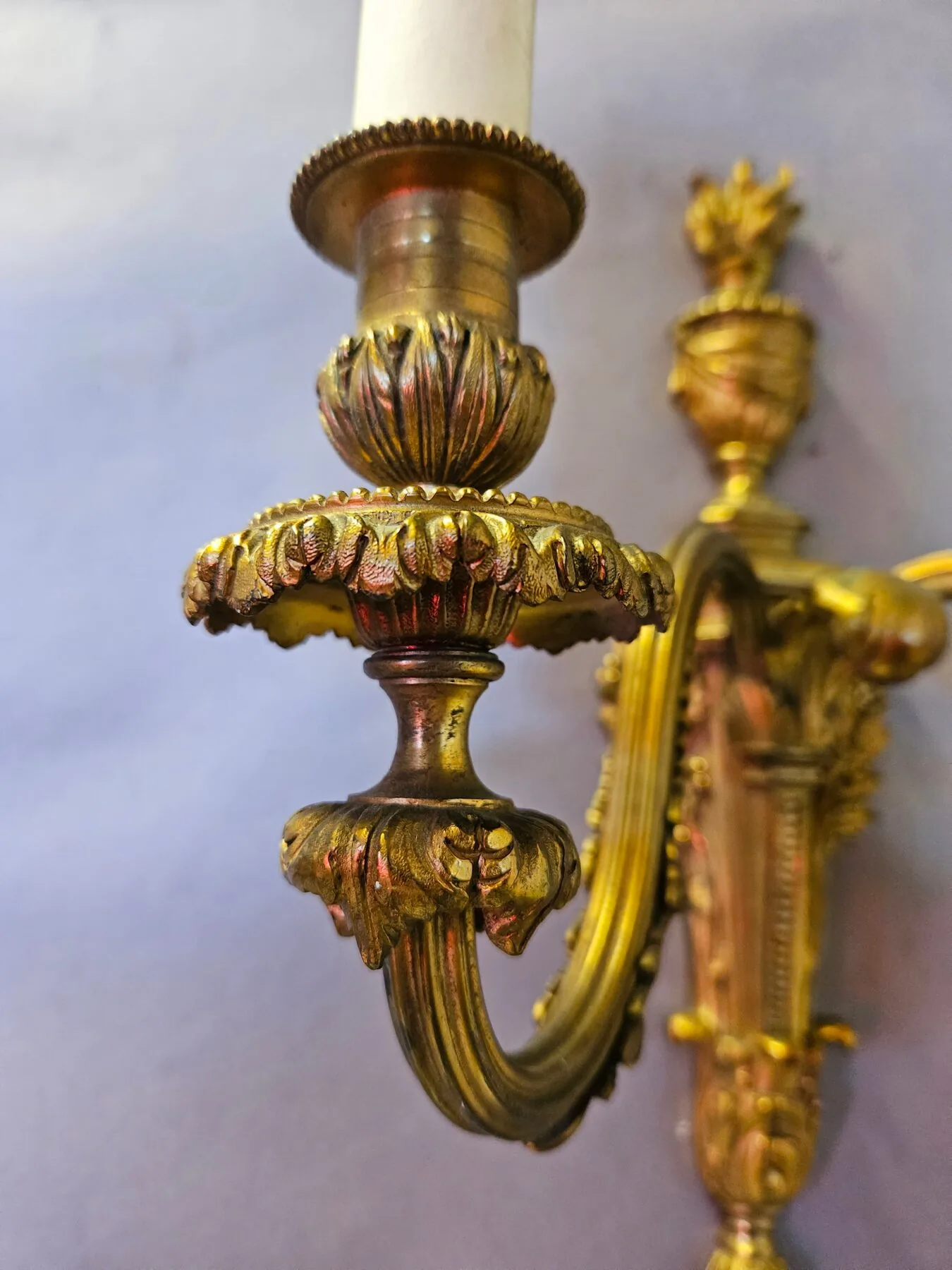 Pair Of 2-Arm Adam-Style Wall Lights, c. 1930 – view 2