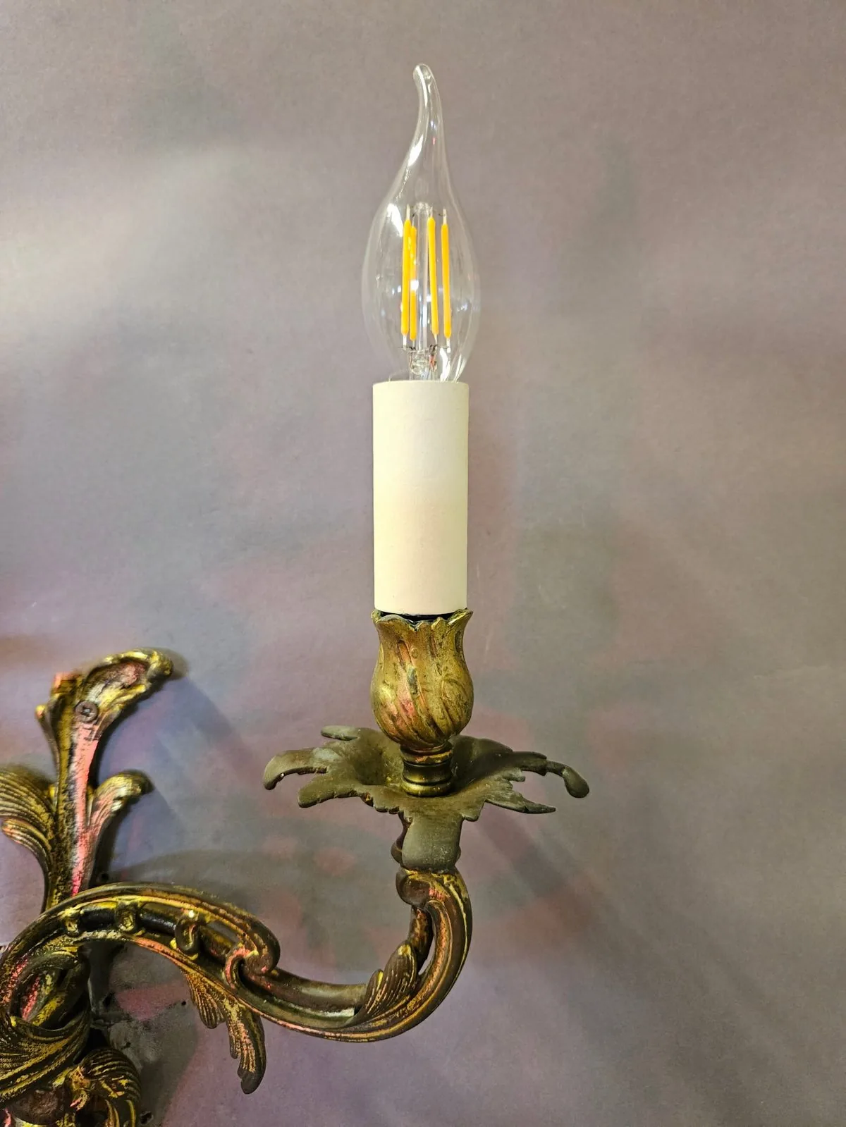 Pair Of 2-Arm Rococo Wall Lights, c. 1950 – view 2