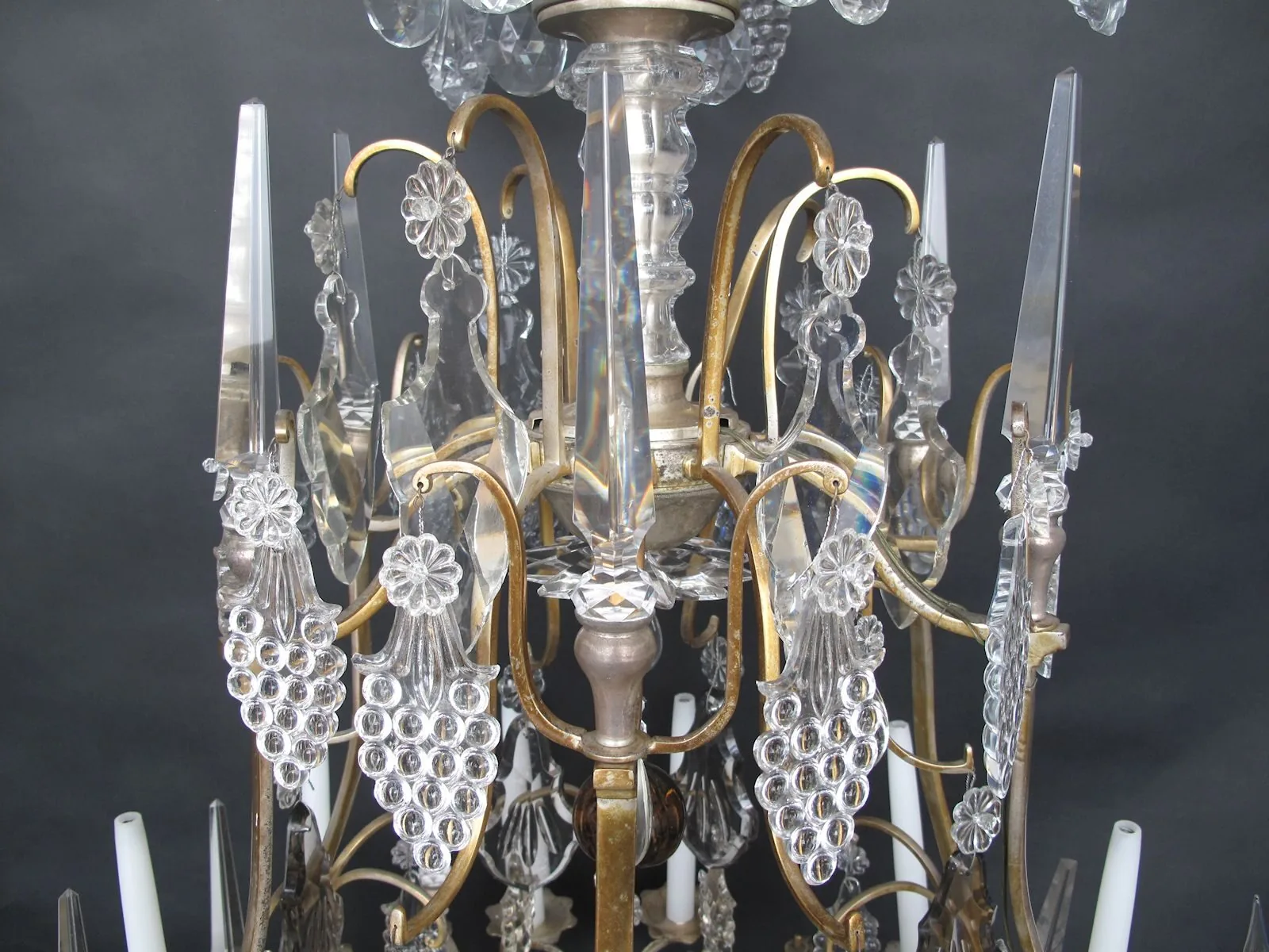 12-Arm French Cage Chandelier, c. 1860 – view 3