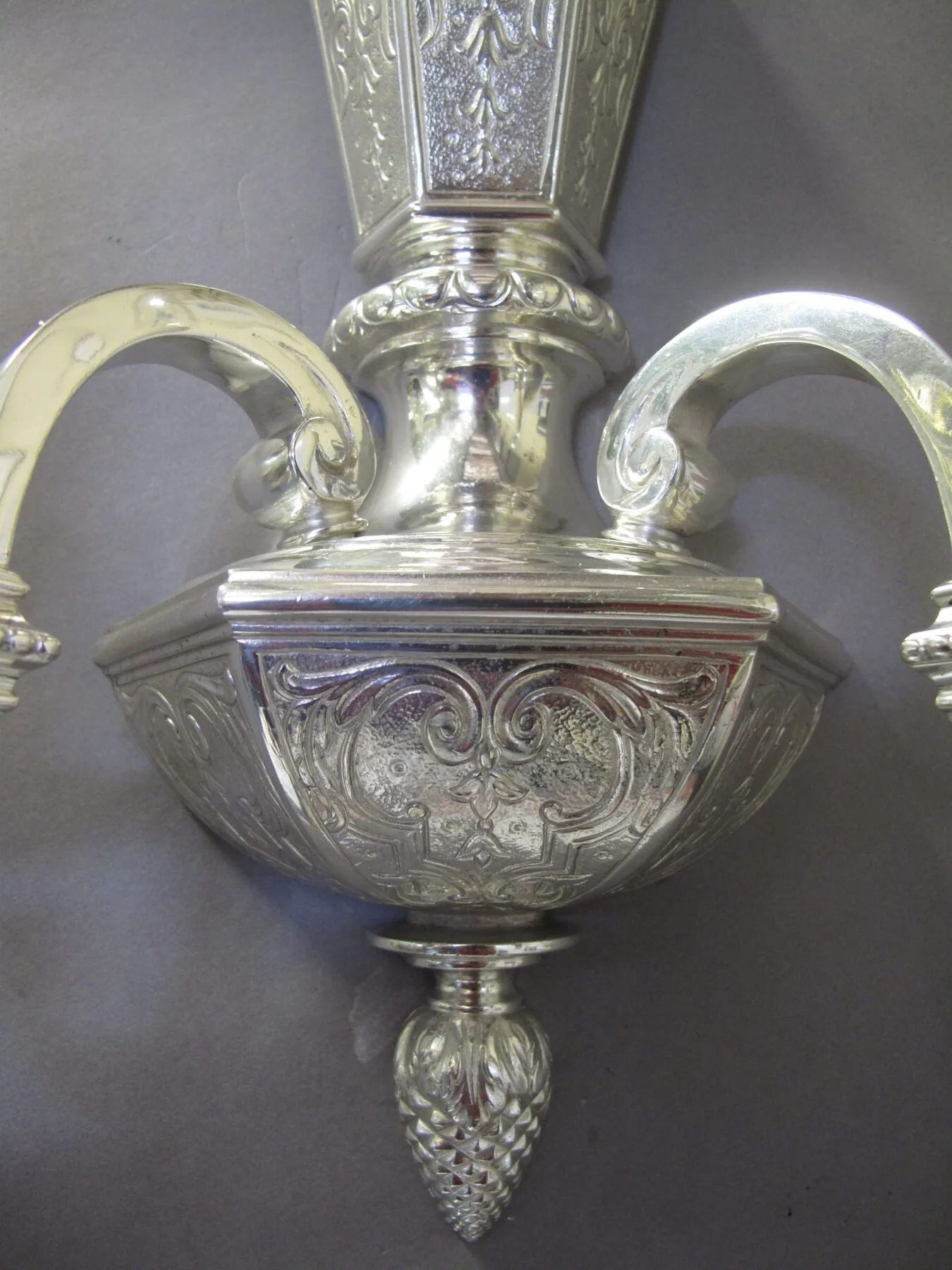 Single Silver Wall Light, c. 1920 – view 3