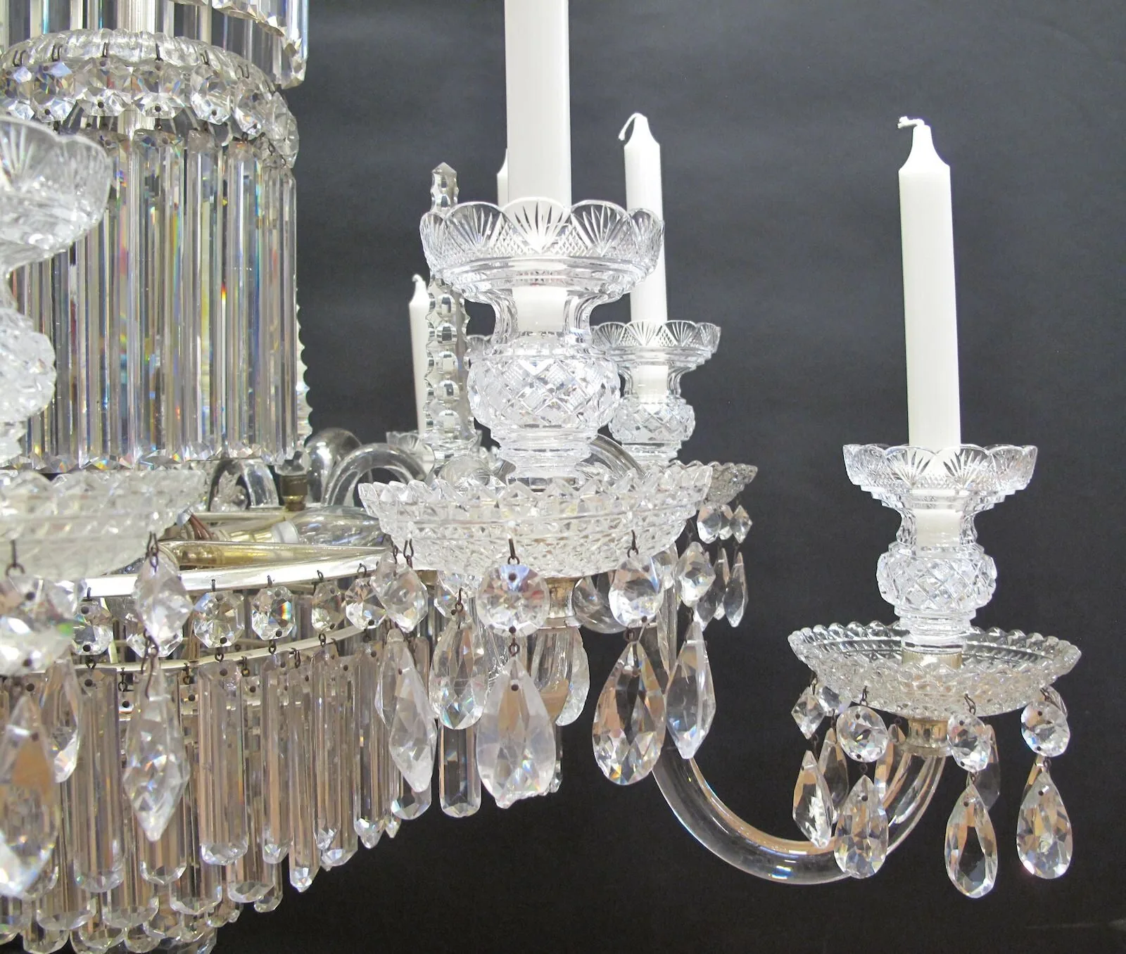 12-Arm Rule Drop Chandelier, c. 1820 – view 3