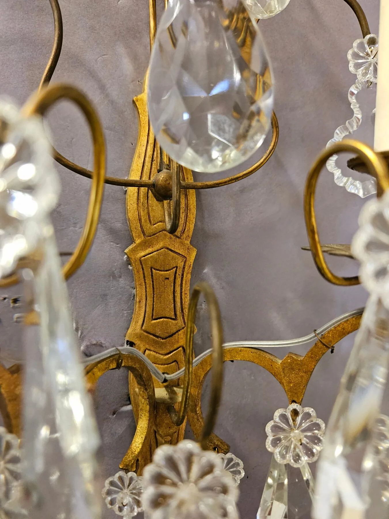 Pair Of 2-Arm French Wall Lights, c. 1920 – view 3