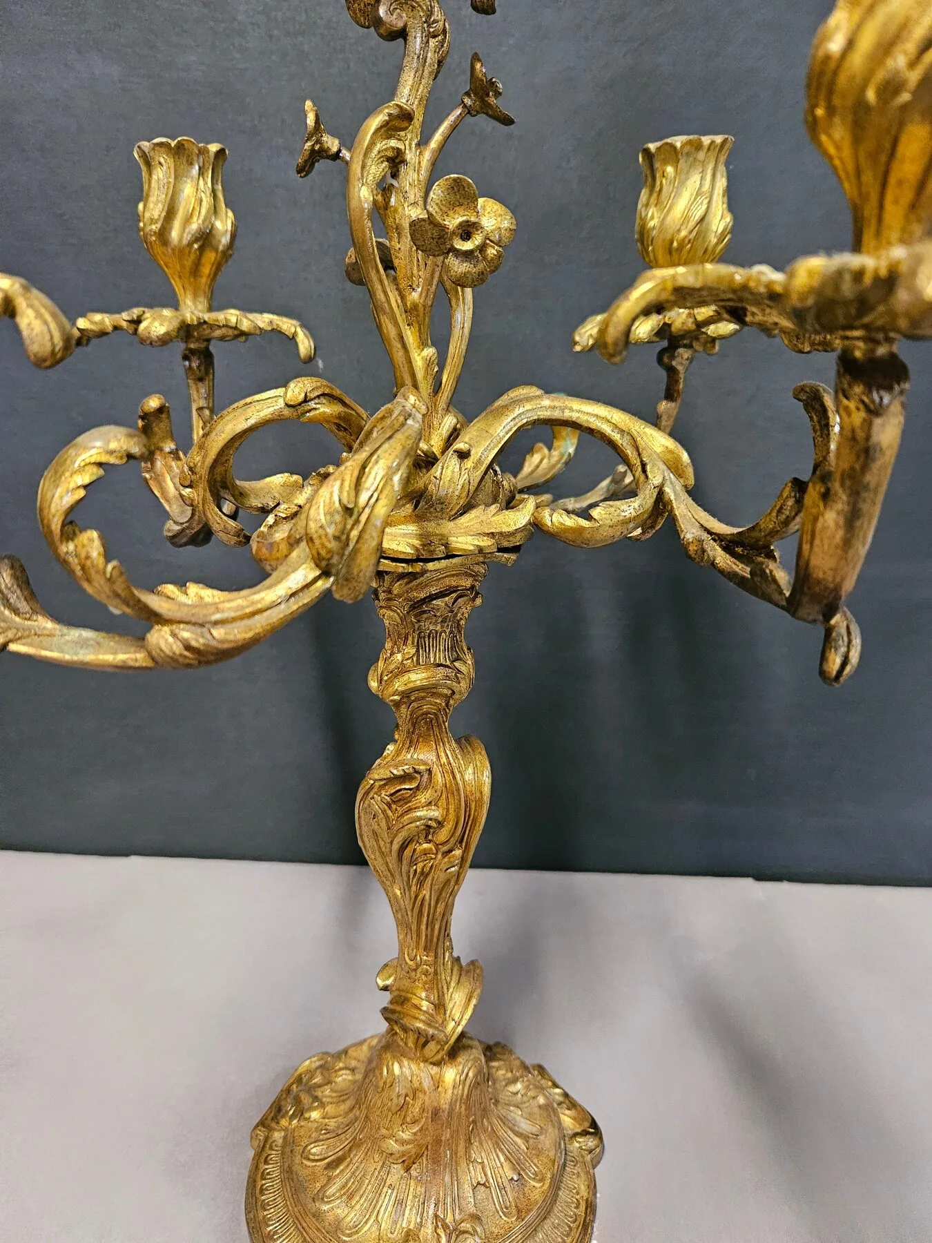 Pair of Rococo Candelabra, c. 1920 – view 3