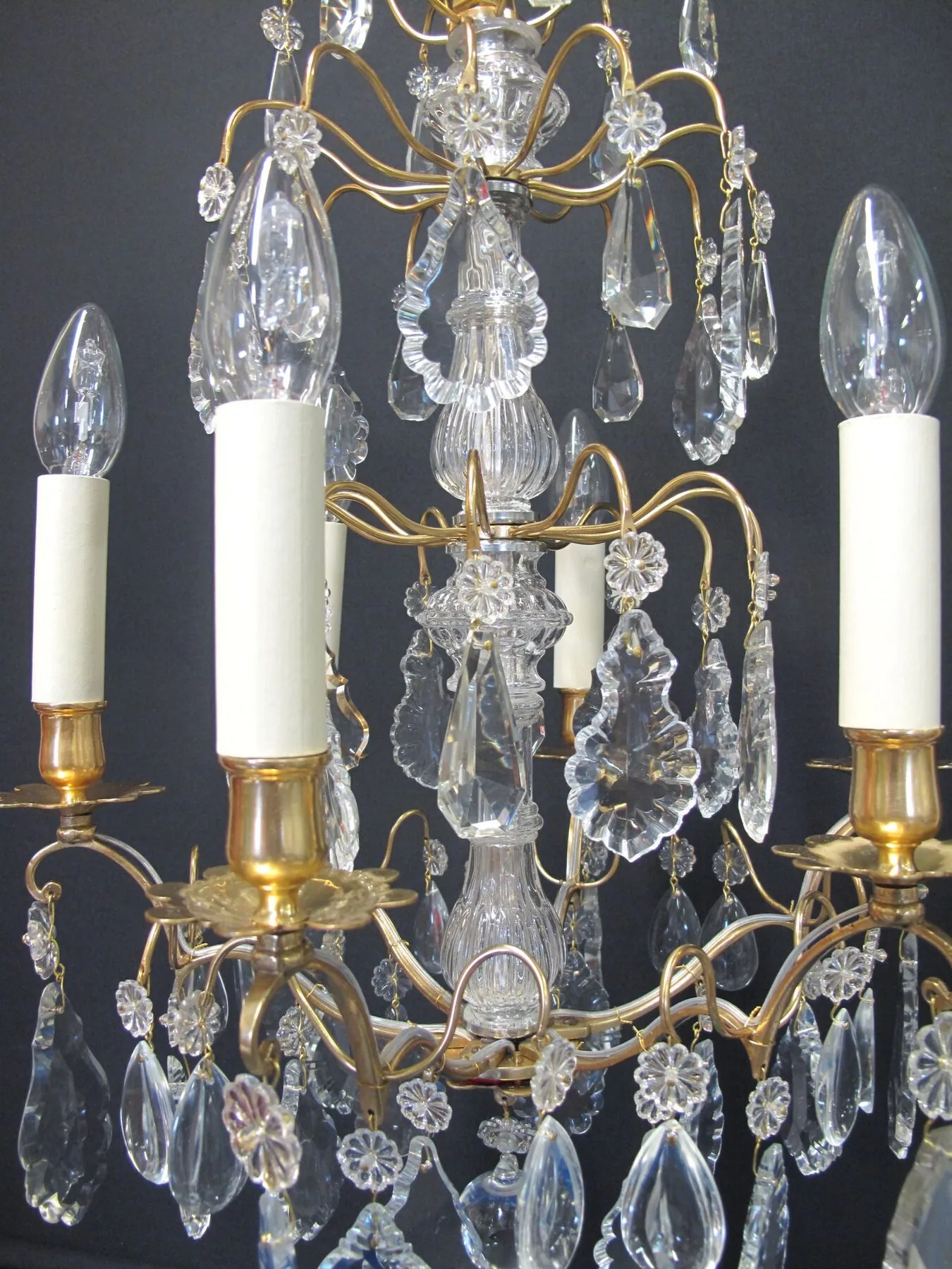 6-Arm French Chandelier, c. 1910 – view 3