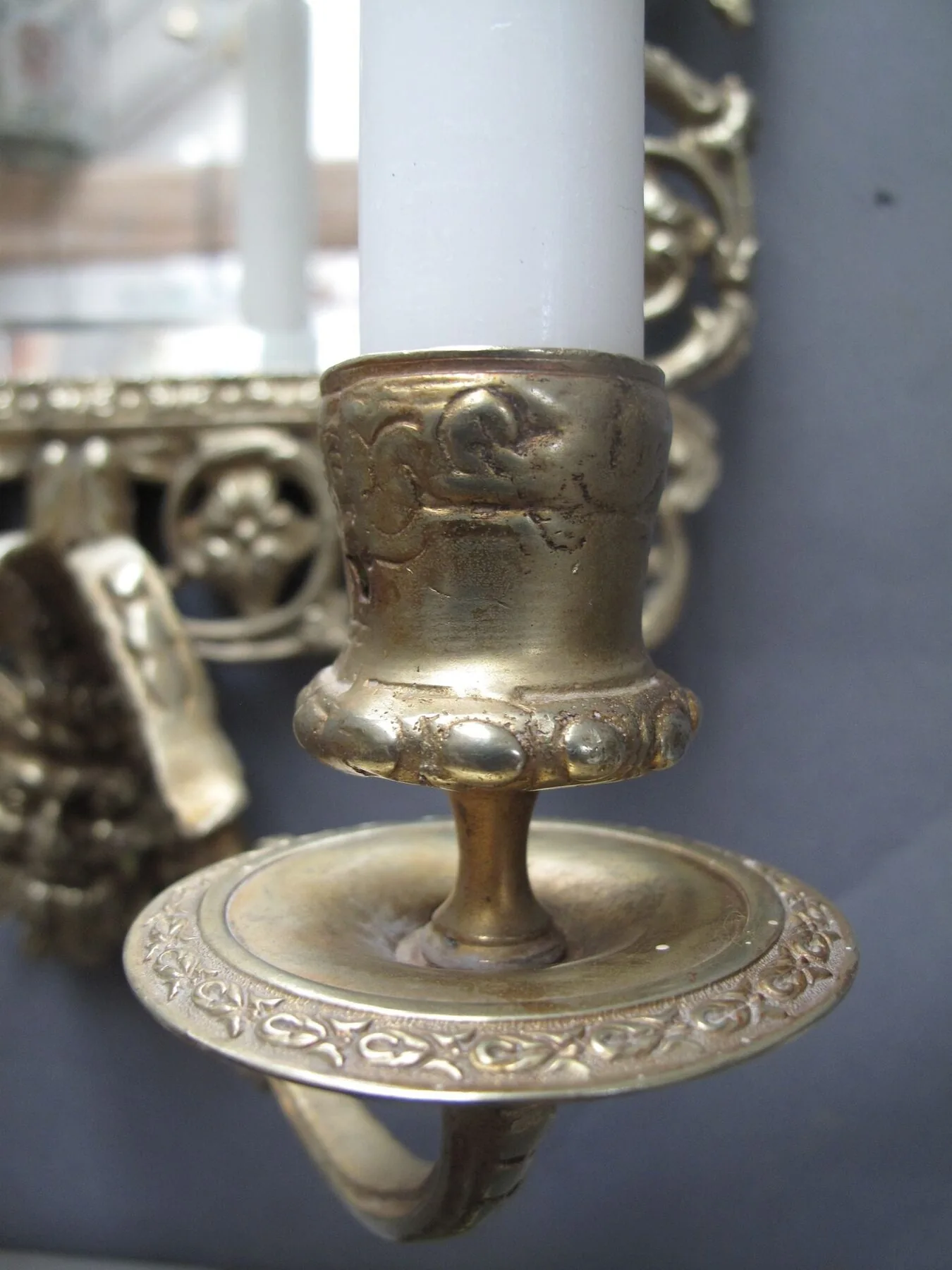 Pair Of Plaque Mirror Wall Lights, c. 1890 – view 4