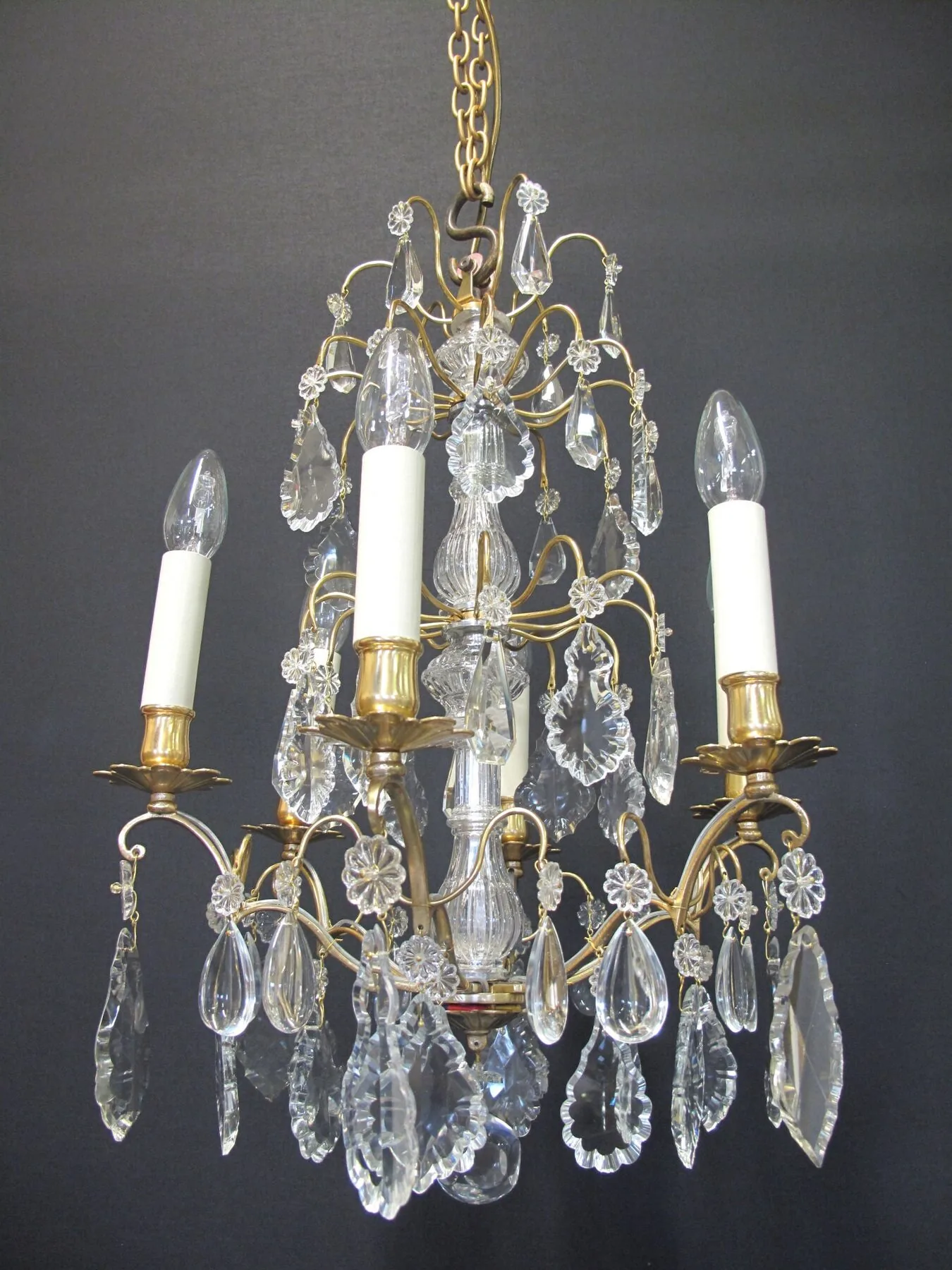 6-Arm French Chandelier, c. 1910 – view 4