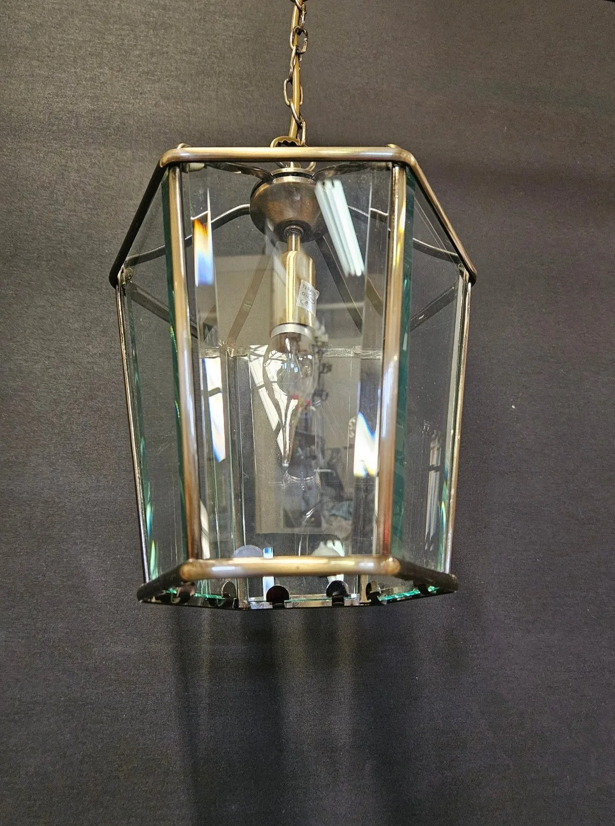 Pair Of Bevelled-Glass Lanterns, c. 1980 – view 4