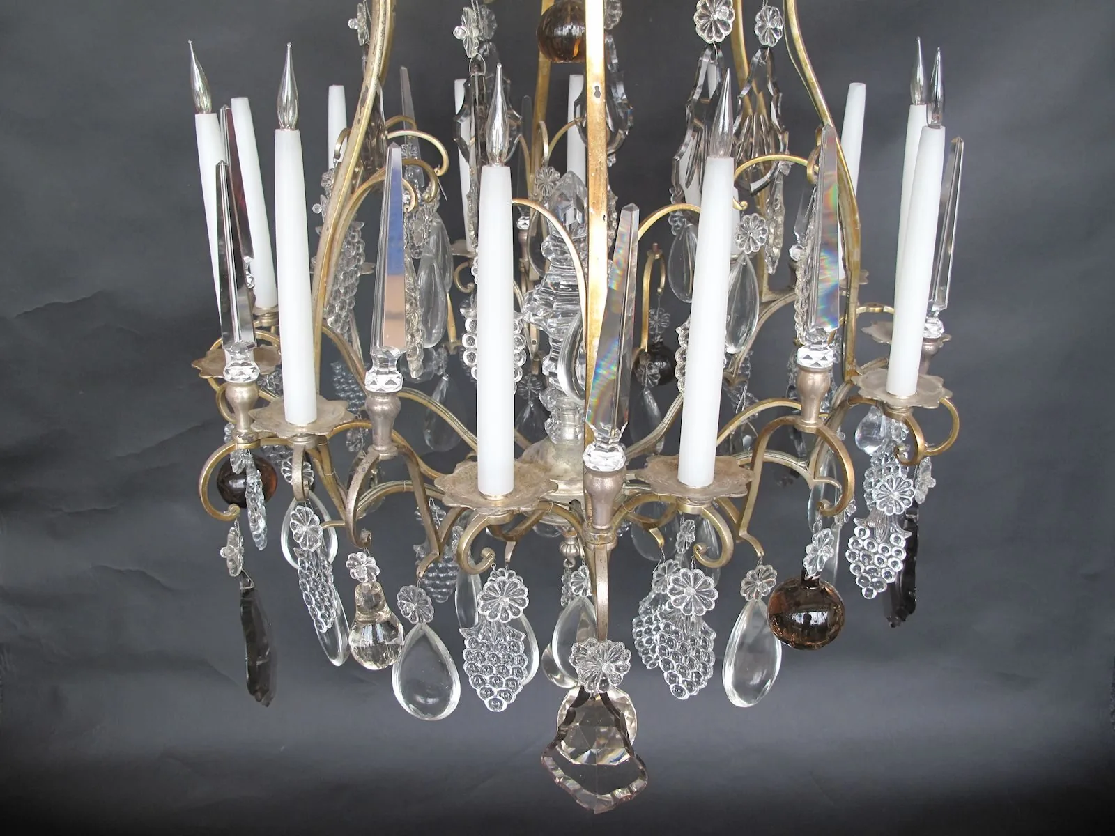 12-Arm French Cage Chandelier, c. 1860 – view 4