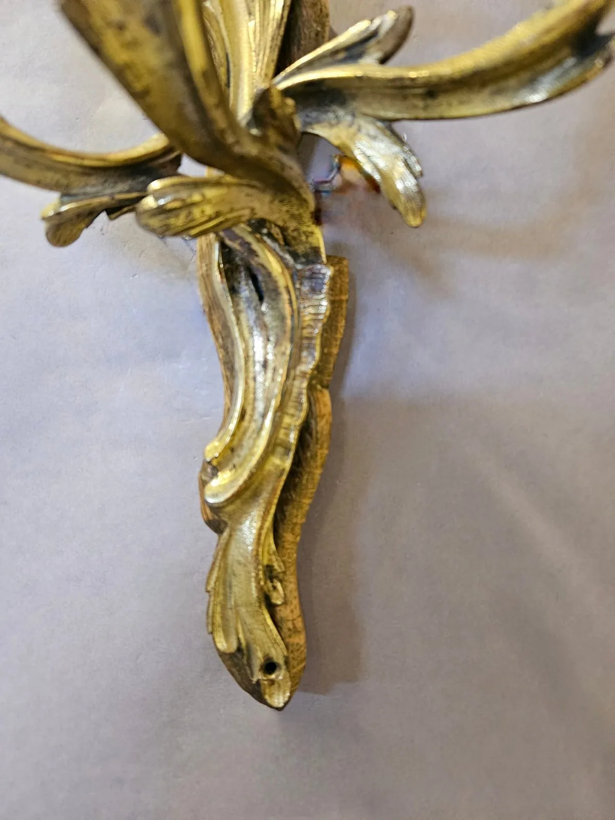 Pair Of 3-Arm Rococo Wall Lights, c. 1930 – view 4