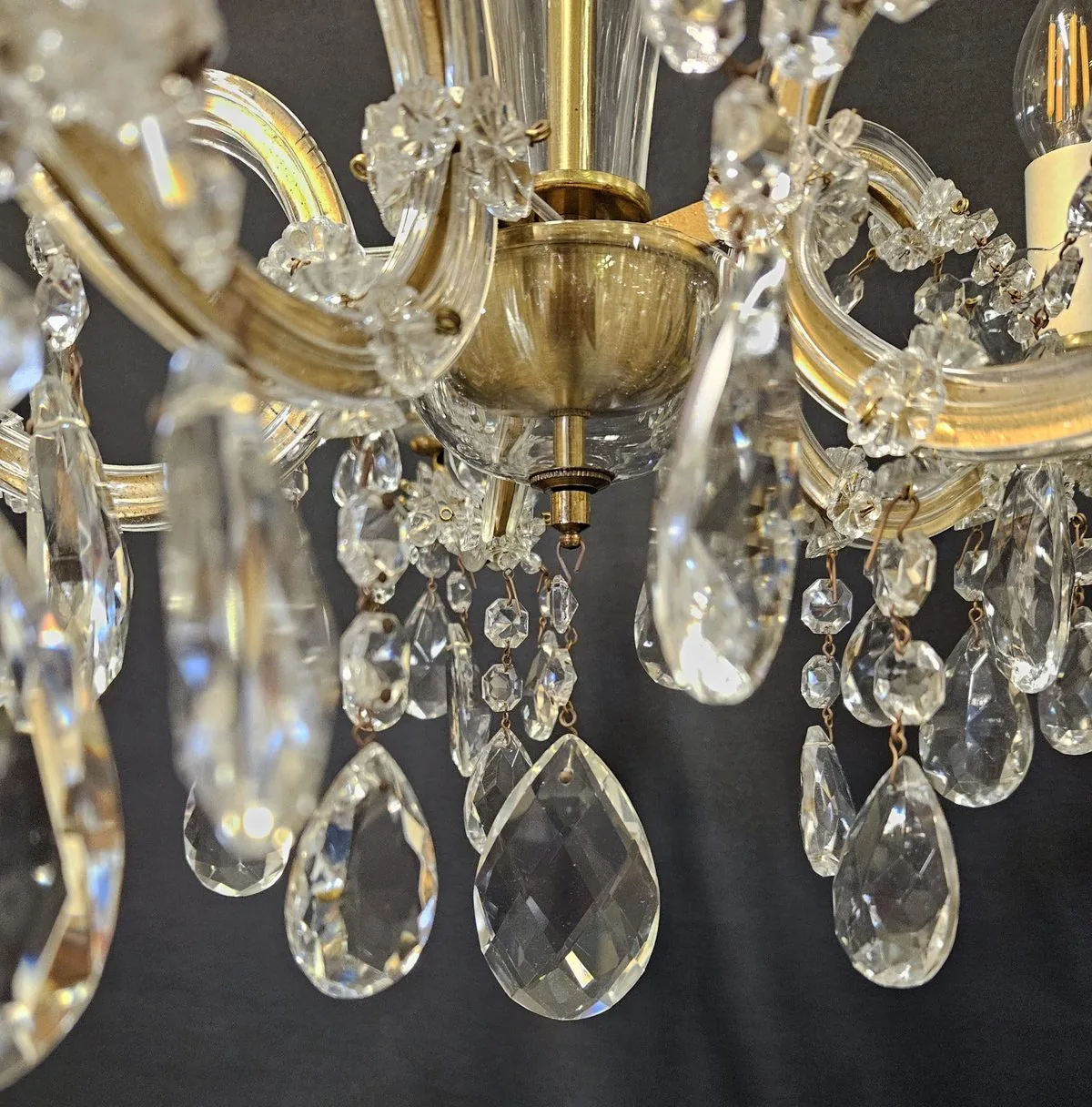 5-Arm Maria Theresa Chandelier, c. 1950 – view 4