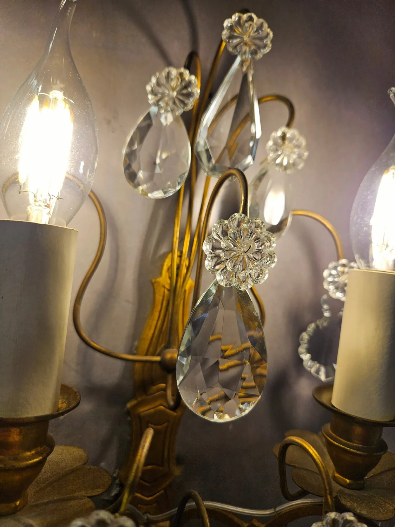 Pair Of 2-Arm French Wall Lights, c. 1920 – view 4